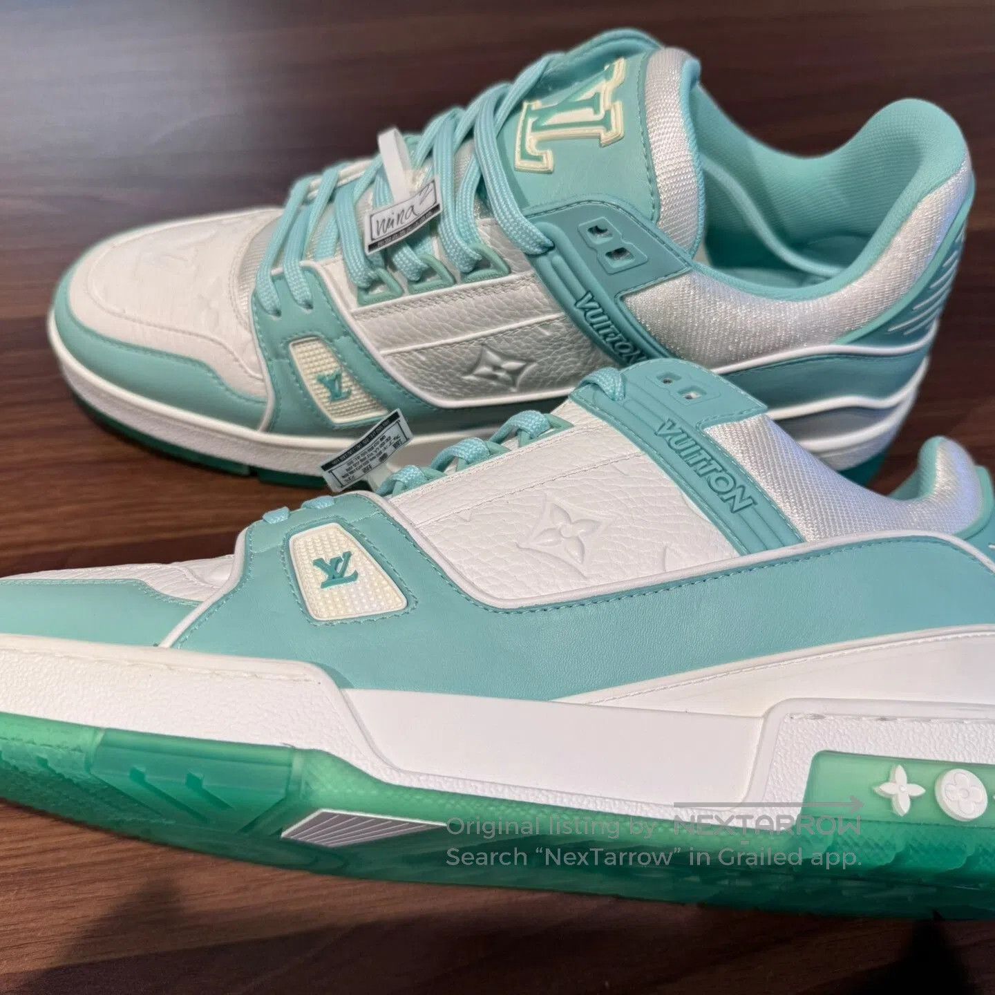 Louis Vuitton Louis Vuitton Trainer Men Green Sneakers. Size US 9 / EU 42 - 1 Thumbnail