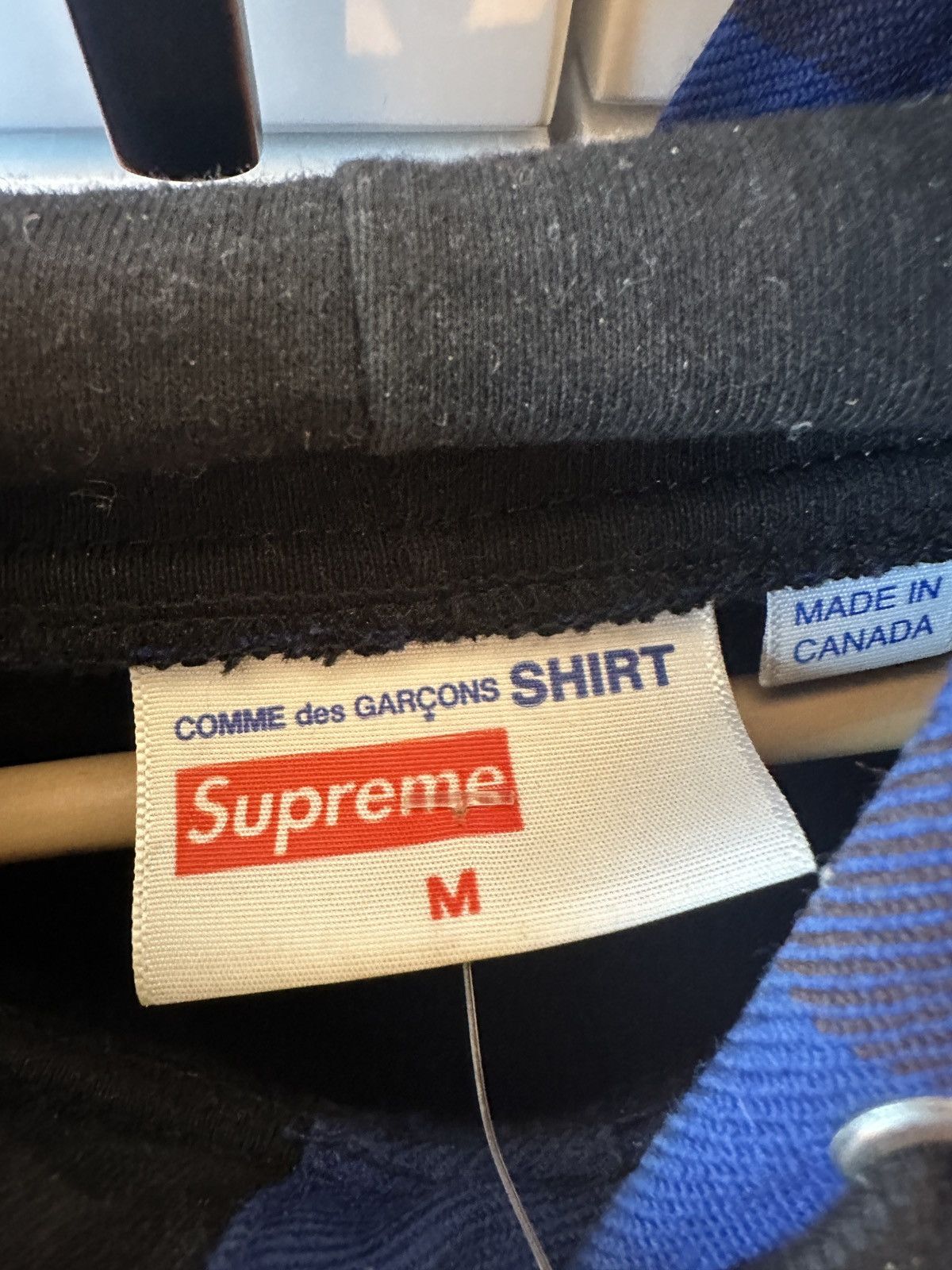 Comme des Garcons SHIRT × Supreme Comme Des Garcons Plaid Hooded Sweatshirt Size US M / EU 48-50 / 2 - 4 Thumbnail