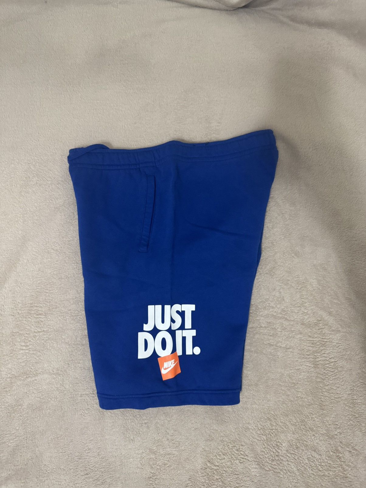 Nike Blue Nike “Just Do It” Shorts Size US 34 / EU 50 - 2 Thumbnail