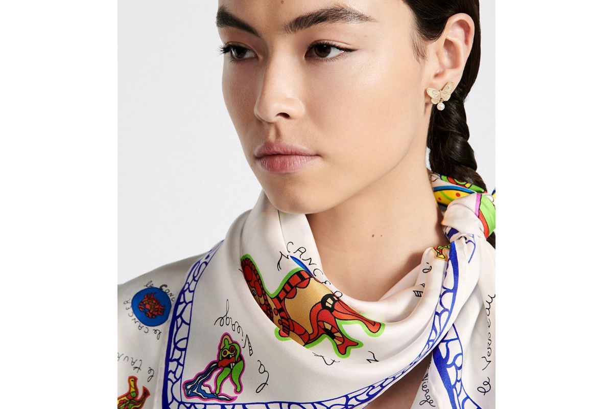 Dior o1bcso1str0226 Size:OS/Zodiac 70 Square Scarf in Multicolor Size ONE SIZE - 6 Thumbnail