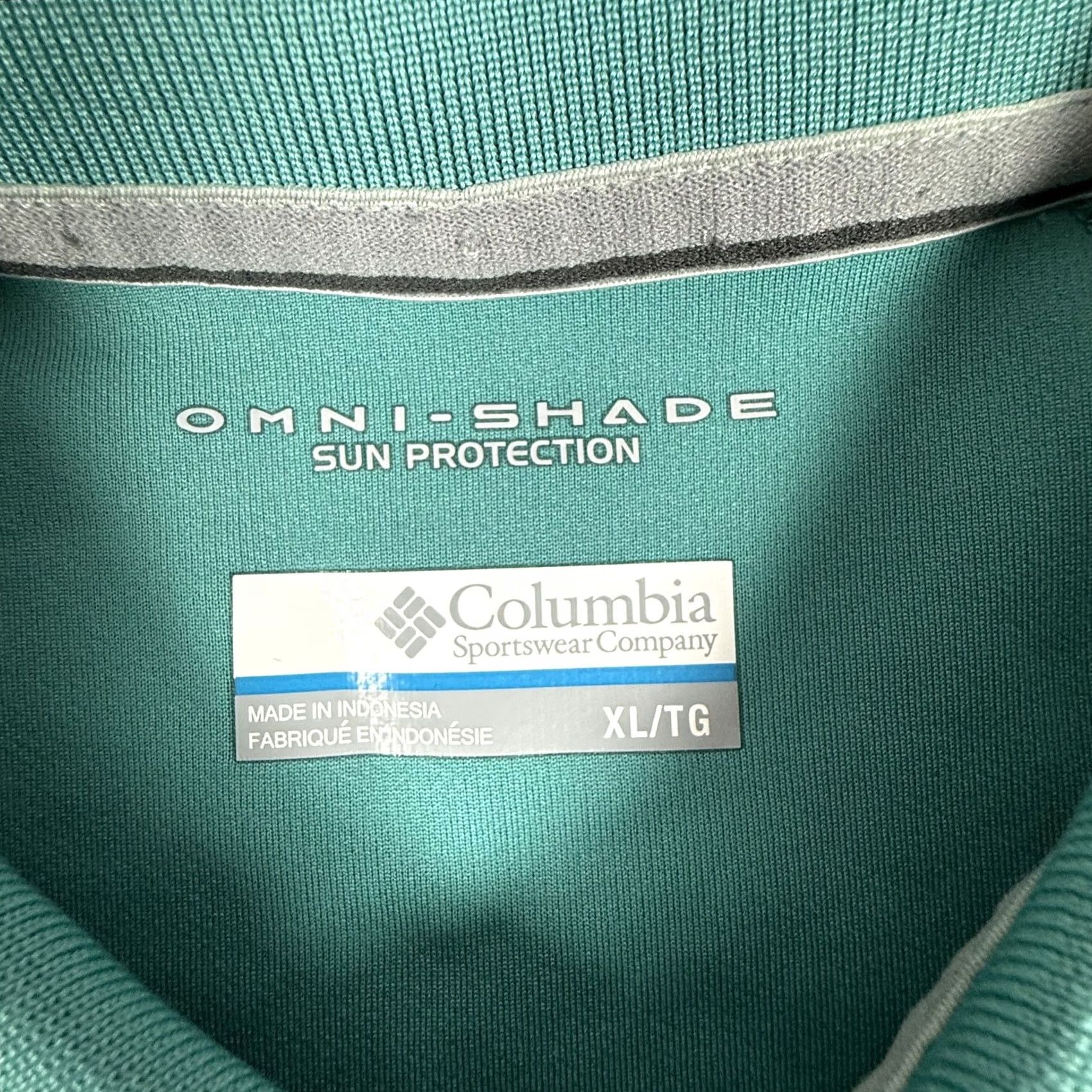 Vintage Columbia Polo Shirt Mens XL Green Omni Shade Sun Protection Golf Performance Shirt PDQ Embroidered Logo Size US XL / EU 56 / 4 - 6 Thumbnail