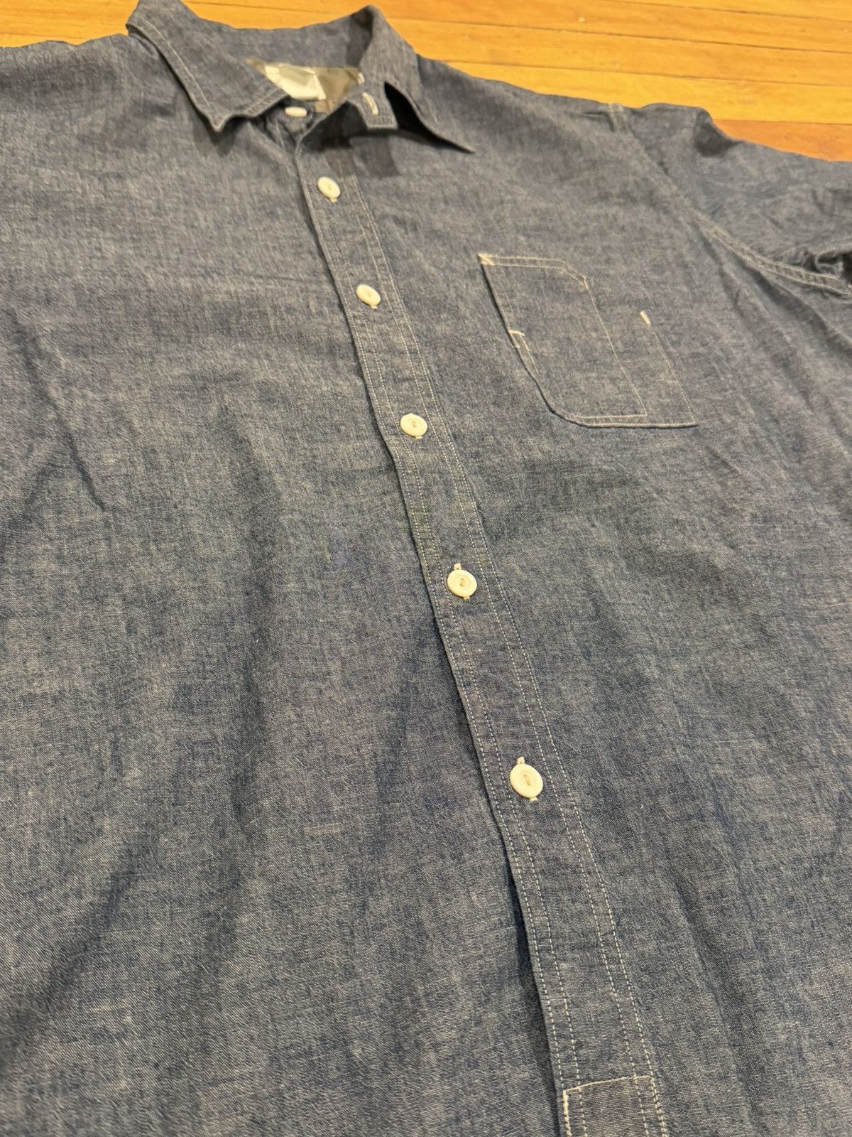 Post Overalls Post O’Alls 1201C-CC - No. 1 Shirt MV Classic Chambray Size US XL / EU 56 / 4 - 7 Thumbnail