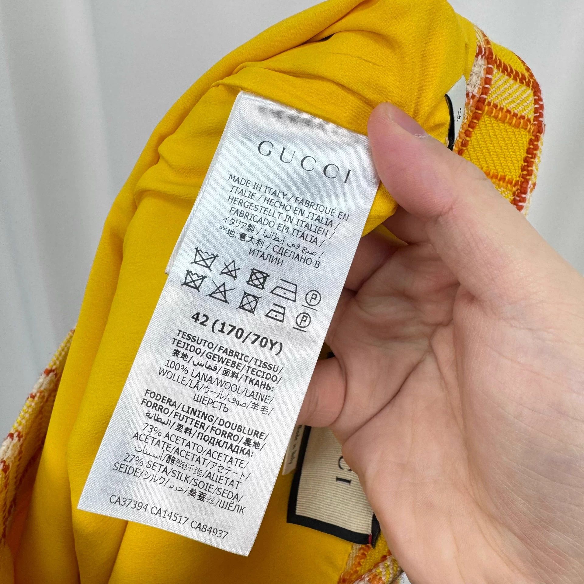 Gucci Gucci wool woven check skirt 42 new Size 28" / US 6 / IT 42 - 6 Thumbnail