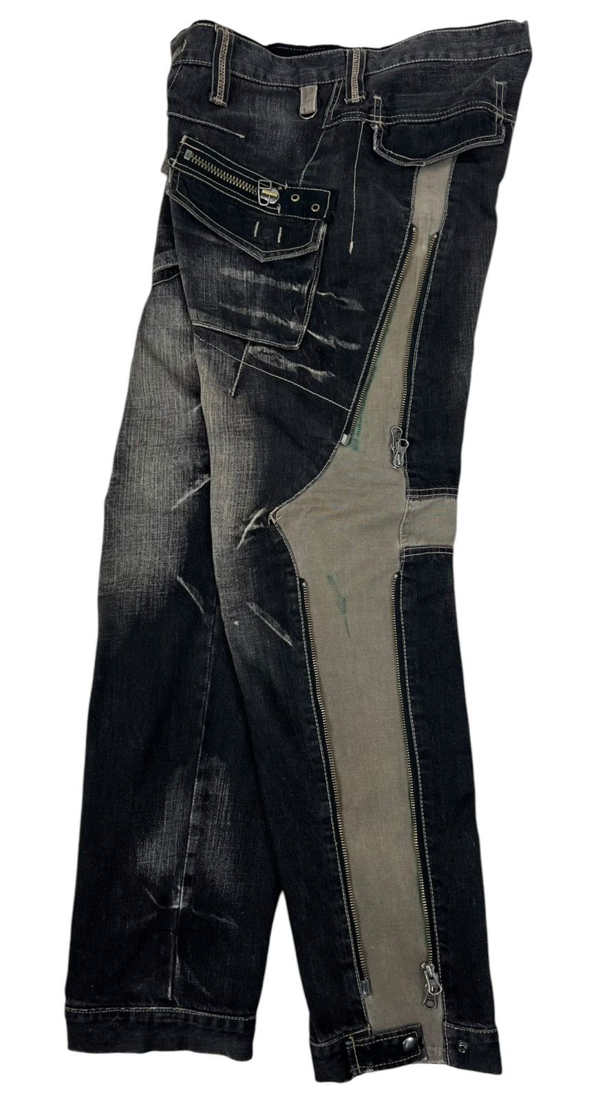 If Six Was Nine 🔥RARE DESIGN‼️DISTRESSED PPFM MUD WASH JEANS Size US 34 / EU 50 - 1 Thumbnail