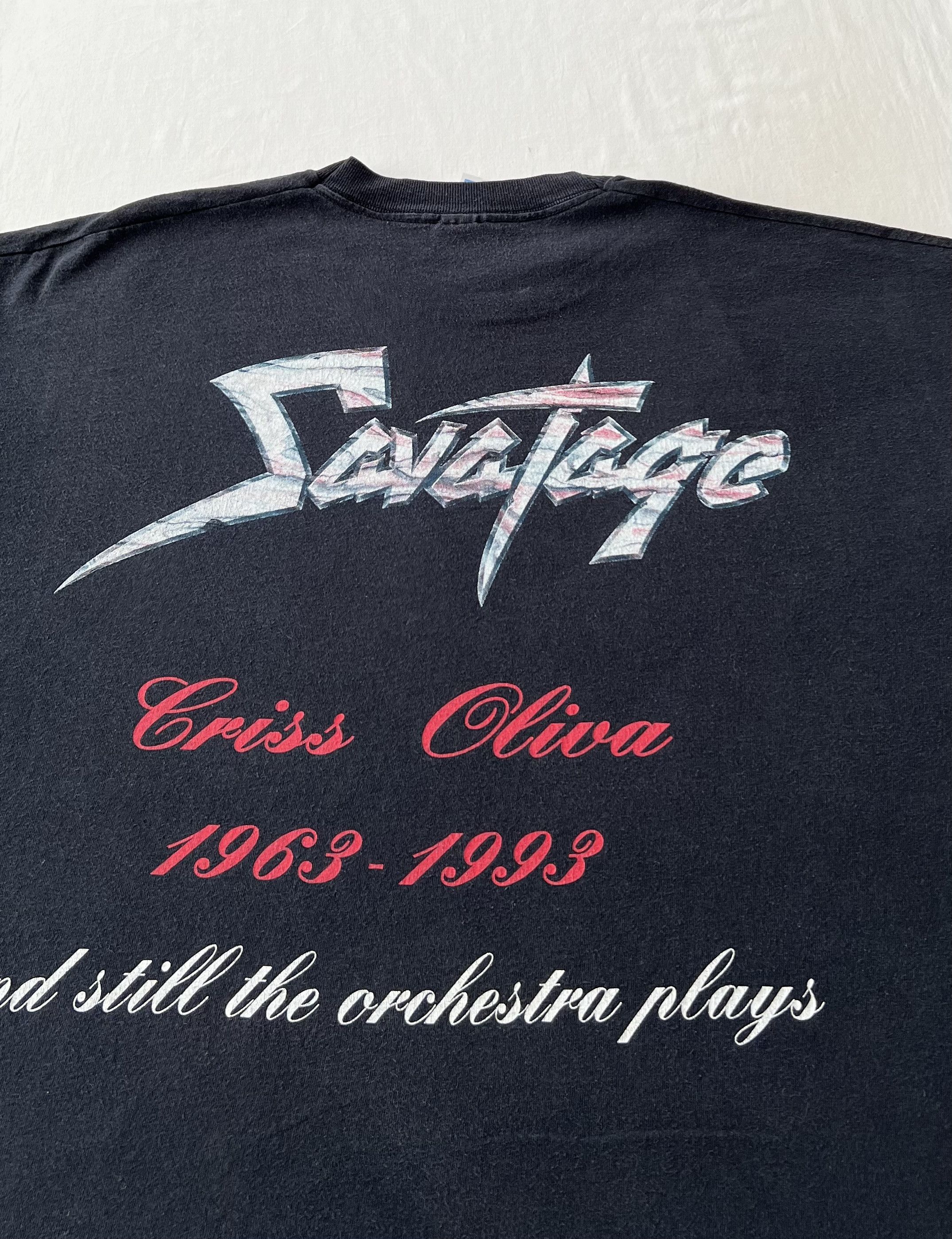 Band Tees Vintage 1996 Savatage Criss Oliva Heavy Metal Band T-shirt Size US XL / EU 56 / 4 - 11 Thumbnail