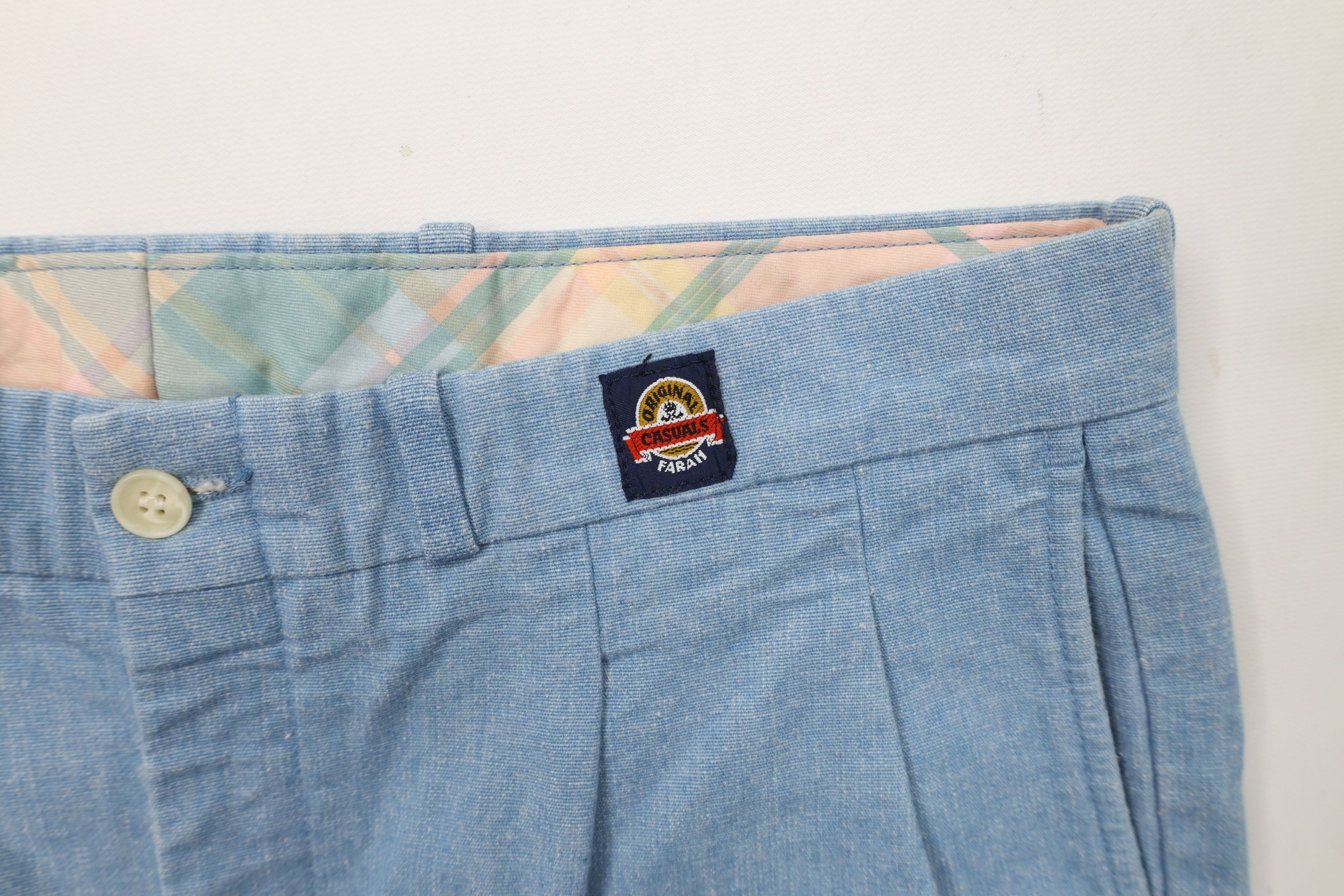 Vintage Vintage 70s Streetwear Chambray Denim Above Knee Shorts Size US 34 / EU 50 - 5 Thumbnail