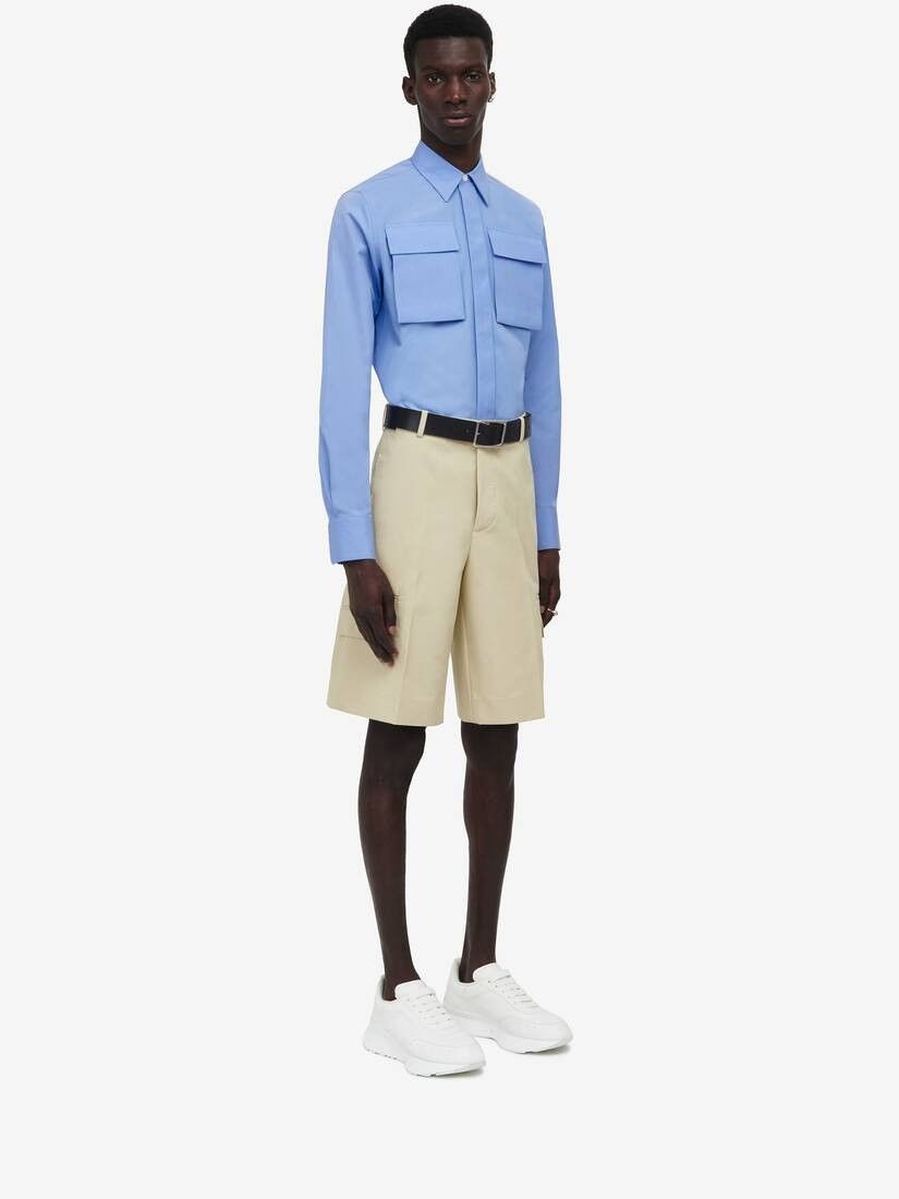 Alexander McQueen o1w1db10725 Double Pocket Tailored Shorts in Pale Beige Size US 34 / EU 50 - 3 Thumbnail