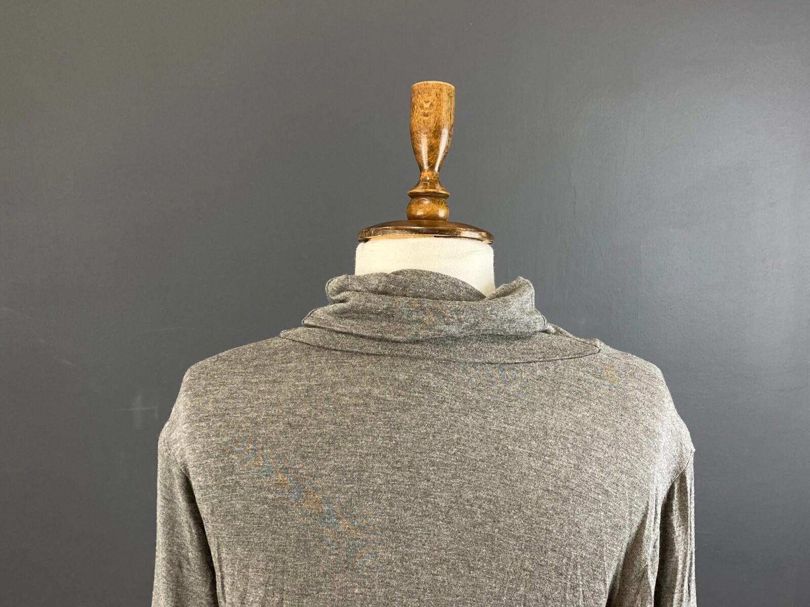 Designer Gudrun Sjoden Gray Turtle Neck Long Sleeve Top Shirt Size L Size L / US 10 / IT 46 - 7 Thumbnail