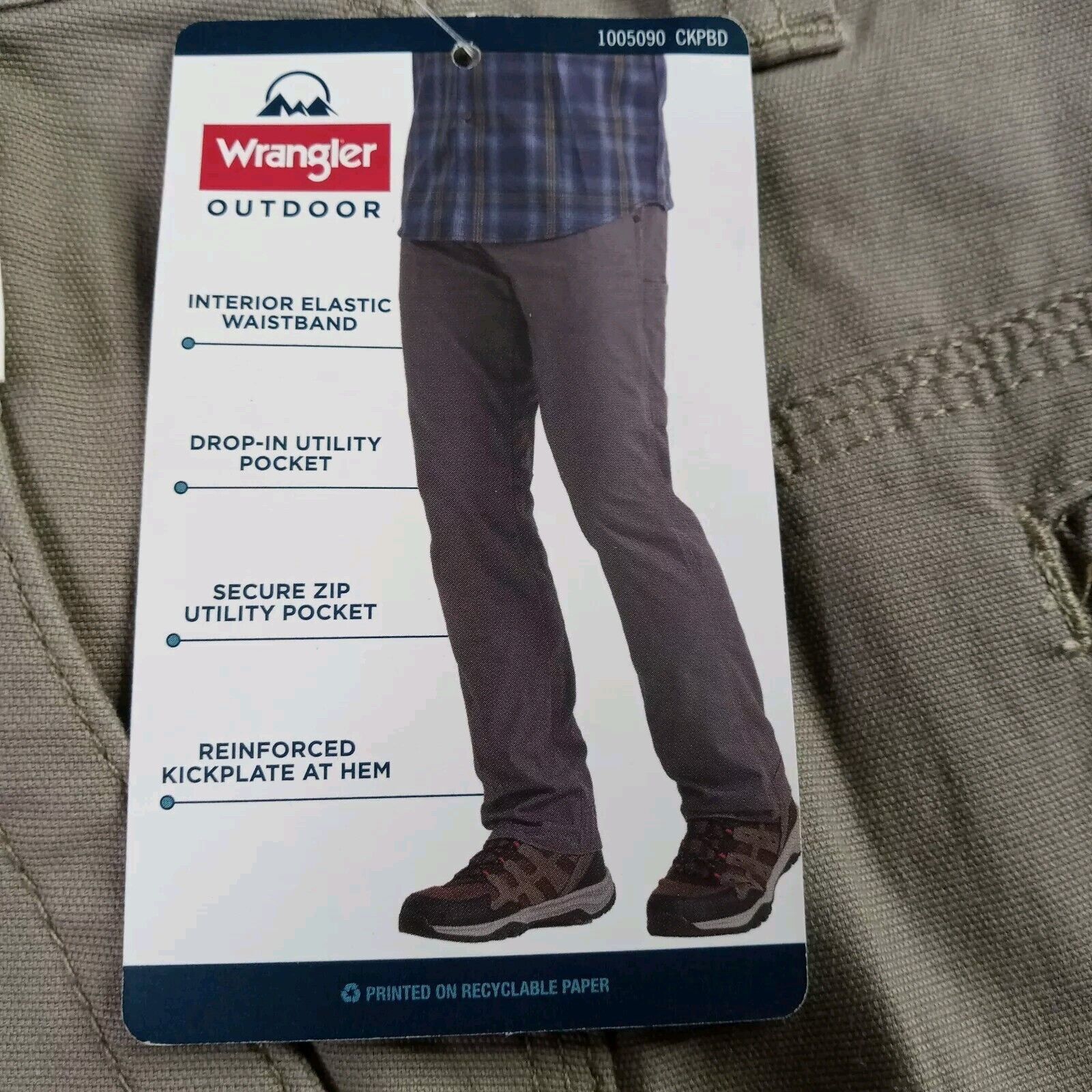 Wrangler Wrangler Outdoor Utility Pants Mens 44x30 Beige Straight Fit Size US 44 / EU 60 - 8 Thumbnail