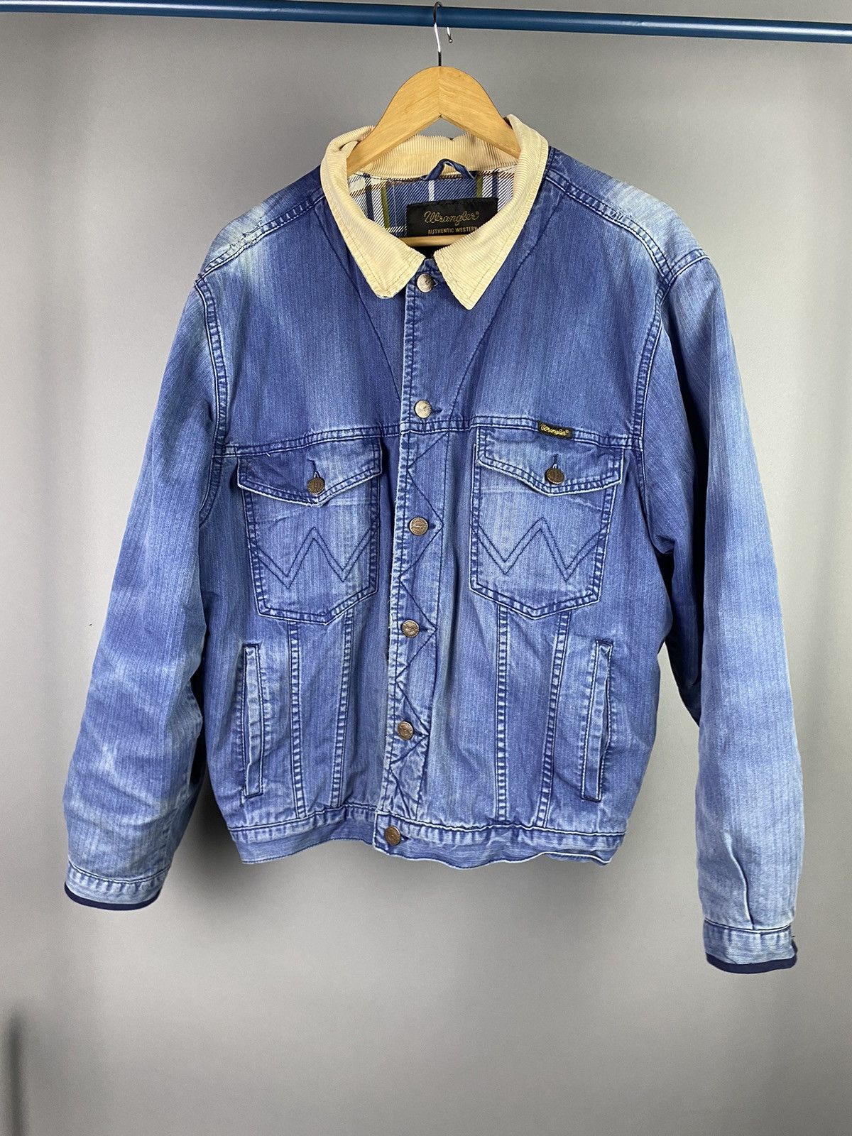 Vintage × Wrangler Vintage Wrangler Denim Jacket with Corduroy Collar Size US M / EU 48-50 / 2 - 6 Thumbnail