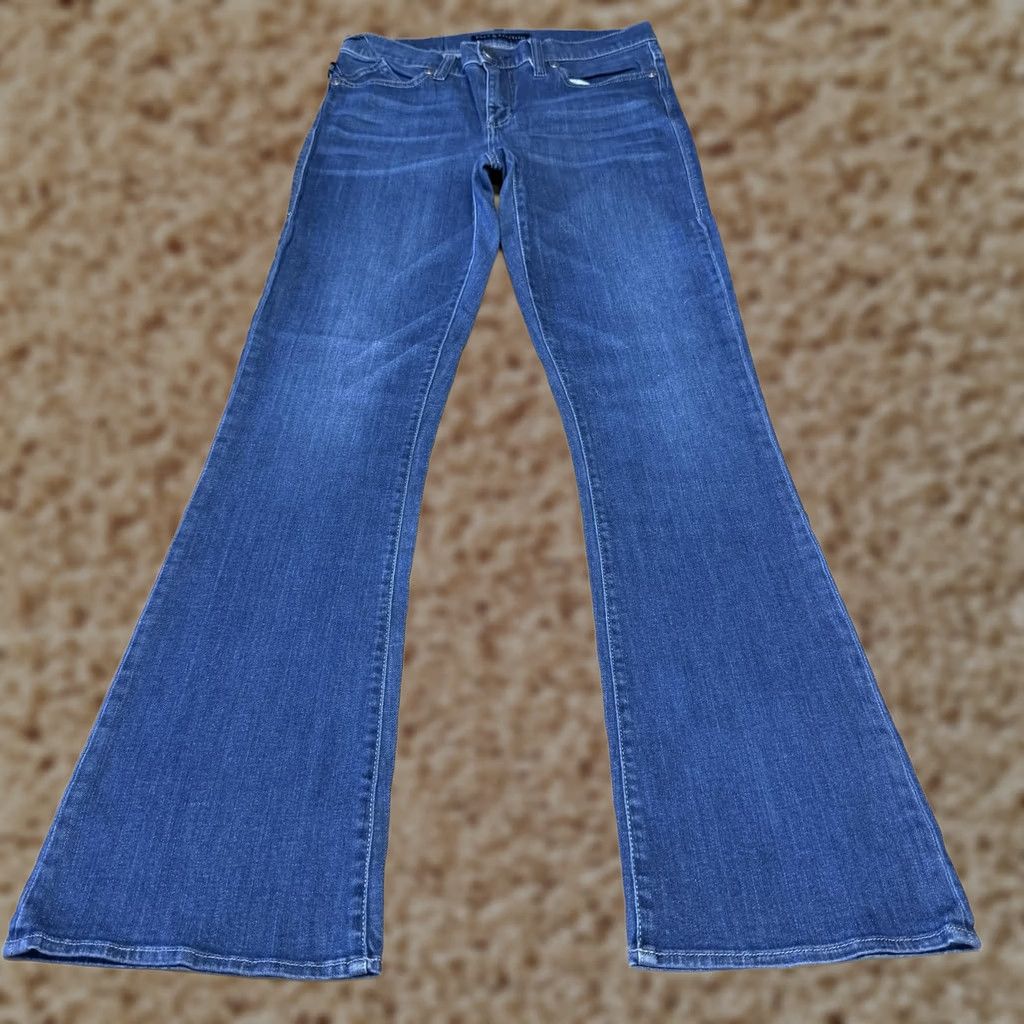 Vintage Rock & Republic Jeans Womens 10 M Blue Kasandra Flare Studded Stretch Denim Jeans Women Flared 5-Pocket Logo Back Pockets Vintage: No Size 32" / US 10 / IT 46 - 1 Thumbnail