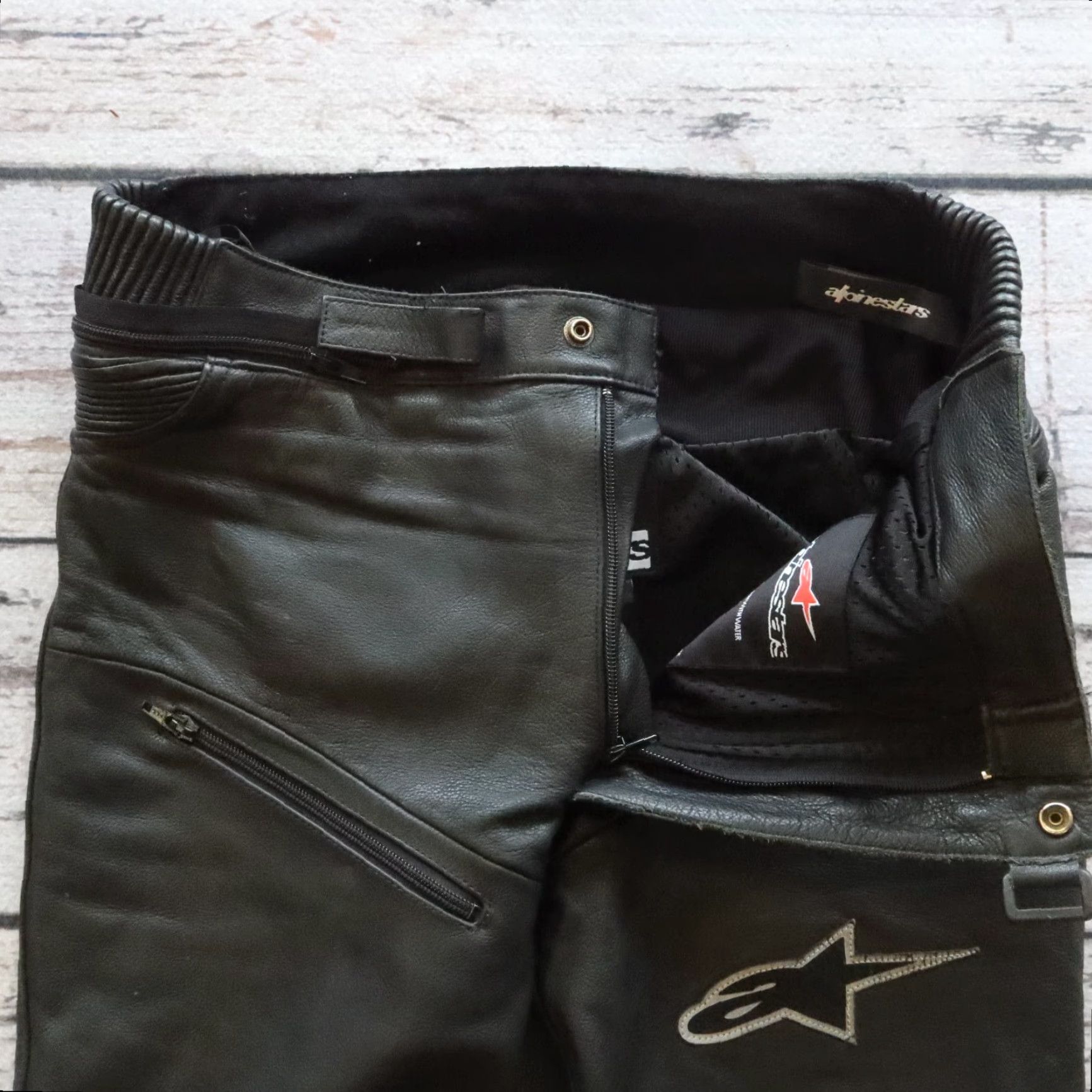 Alpinestars Alpinestars Motorcycle Leather Pants Men Size 52 Black - 29in Inseam 32in Waist Leather Chino Style N/A Size US 36 / EU 52 - 4 Thumbnail