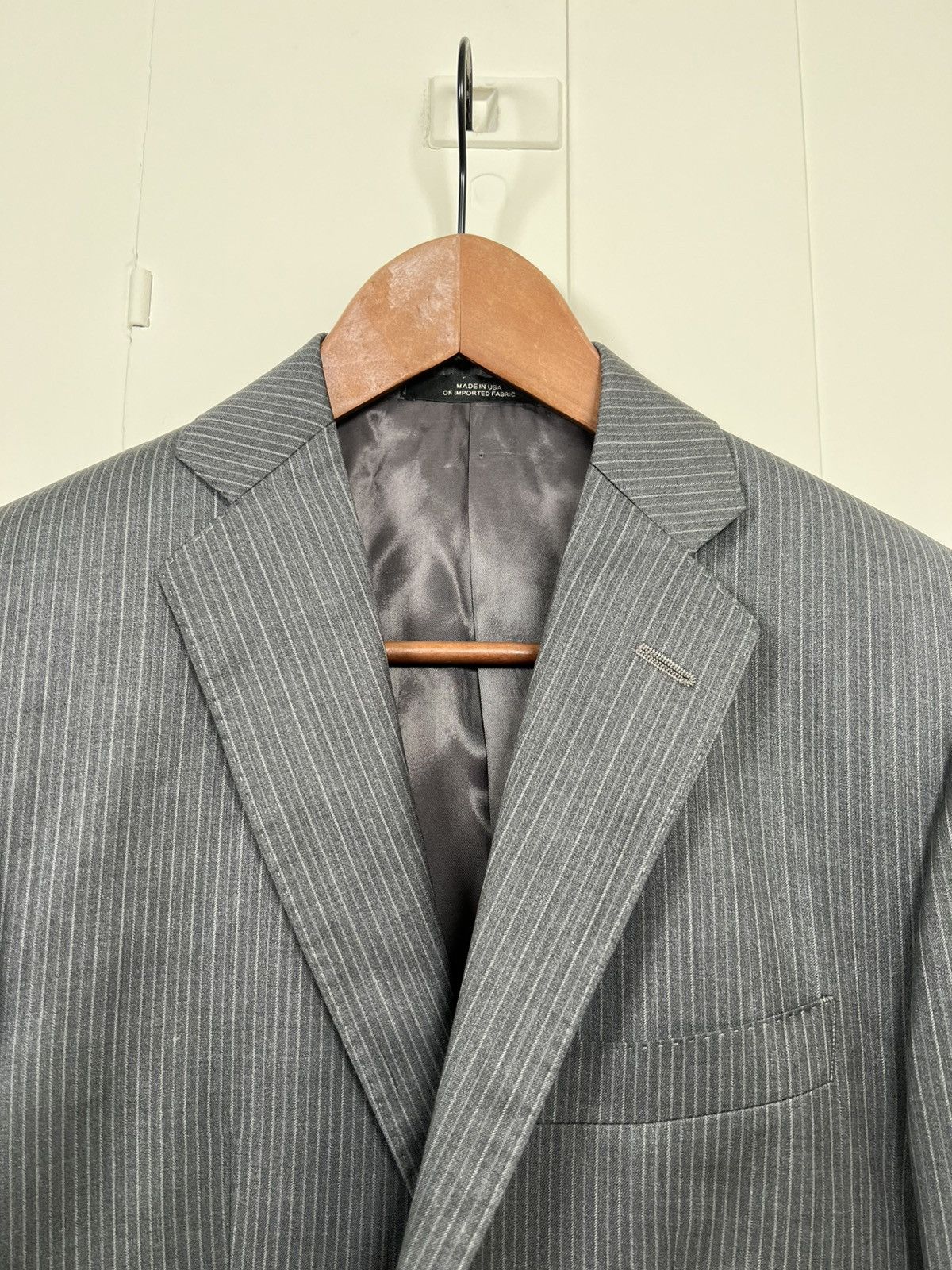 Ermenegildo Zegna Grey Striped Vintage Ermenegildo Zegna Blazer Size 38R - 9 Thumbnail