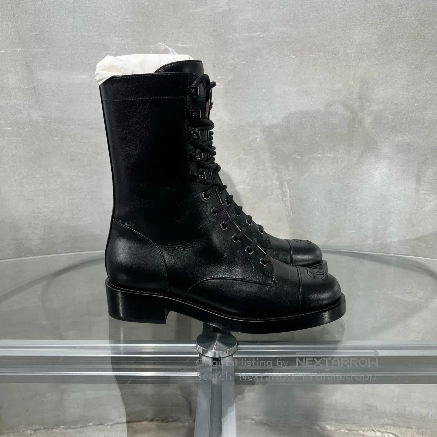 Chanel Chanel Black combat boots Size US 6.5 / IT 36.5 - 4 Thumbnail