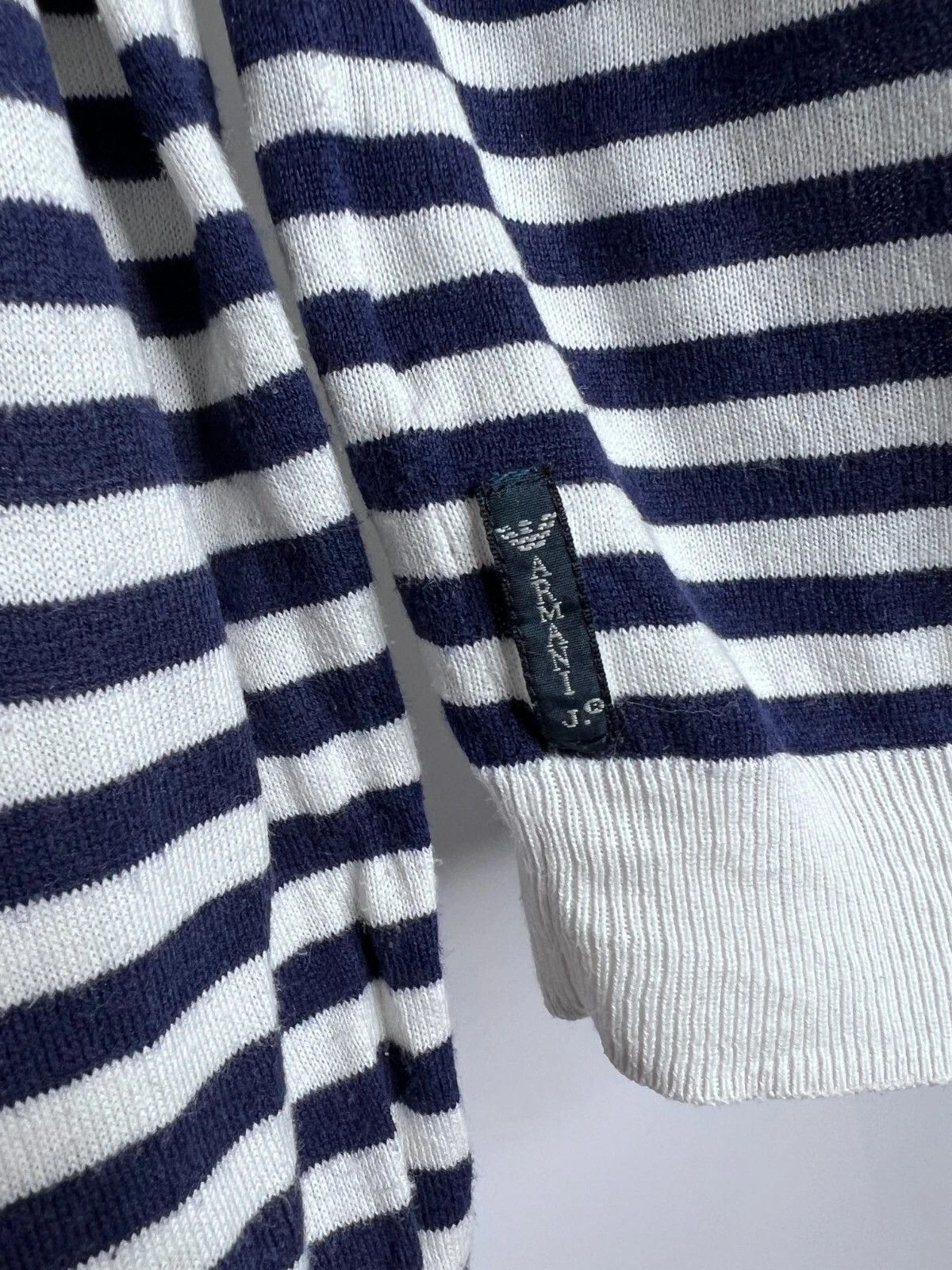 Armani Armani Jeans Womens Striped V-Neck Cotton Cardigan Size S-M Size S / US 4 / IT 40 - 12 Thumbnail