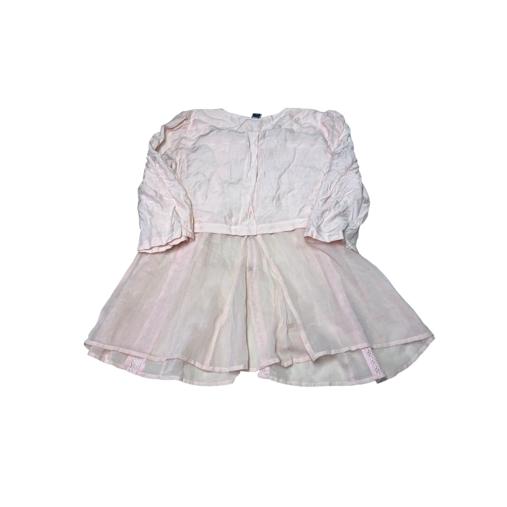 Free People NWT Free People Pink Rose Tunic Top Lace Trim Layered Silk Blend Crochet 3/4 Sleeve Womens Size 8 Size M / US 6-8 / IT 42-44 - 5 Thumbnail