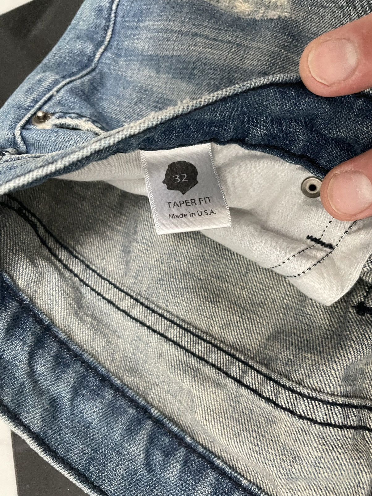Rustic Dime 🔥 Rustic Dine Ripped jeans taper fit Size US 32 / EU 48 - 3 Thumbnail