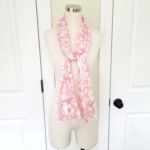 Vacation Satin Printed Scarf/Headwrap Beach Spring Summer Size ONE SIZE - 2 Thumbnail