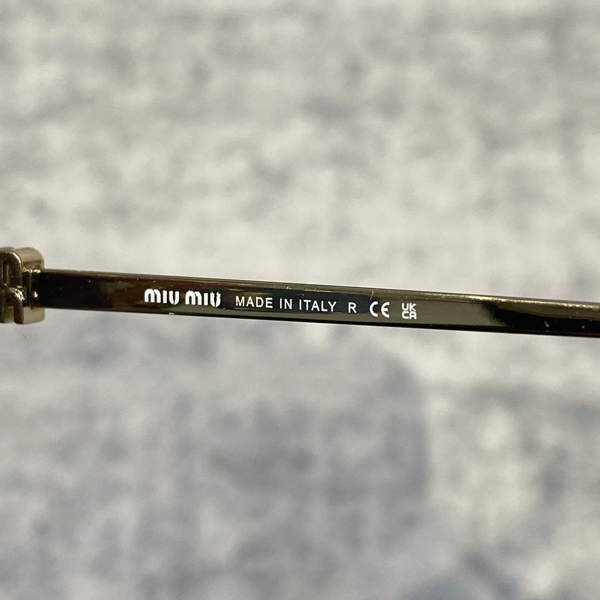 Miu Miu MIU MIU 0MU A53S ZVN60O PALE GOLD BLUE Size ONE SIZE - 9 Thumbnail