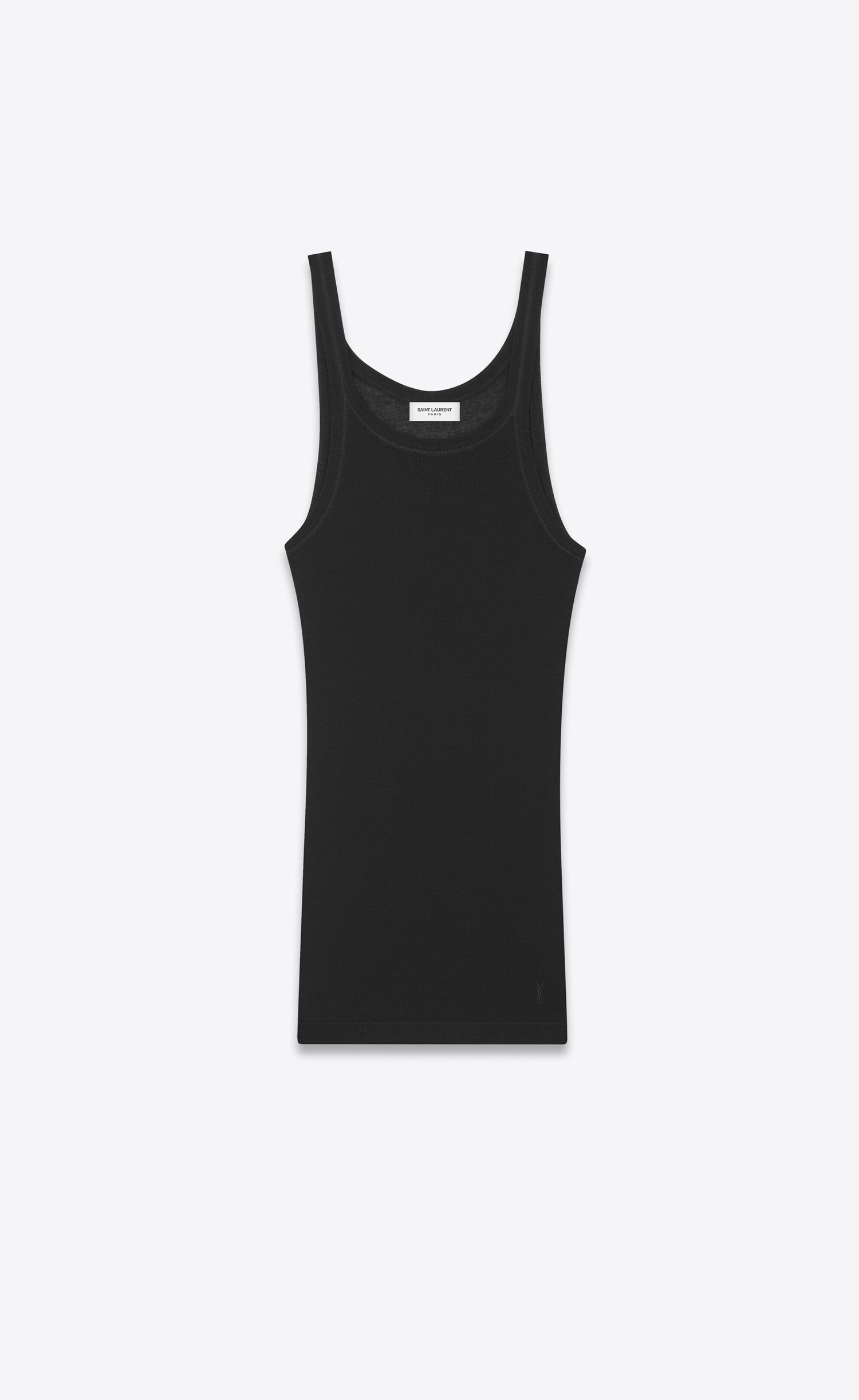 Saint Laurent Paris cassandre tank top in ribbed jersey Size US S / EU 44-46 / 1 - 1 Thumbnail