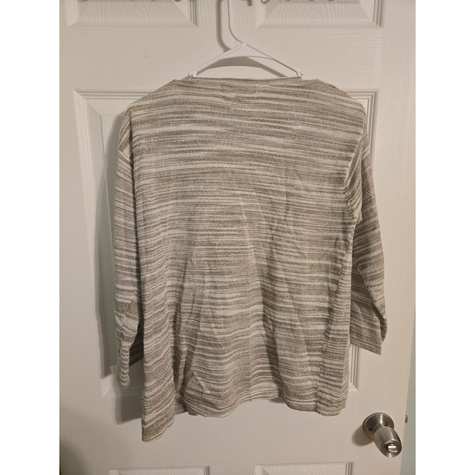 Ellen Tracy Ellen Tracy Striped Studded Open Front Cardigan Sweater M Size M / US 6-8 / IT 42-44 - 5 Thumbnail