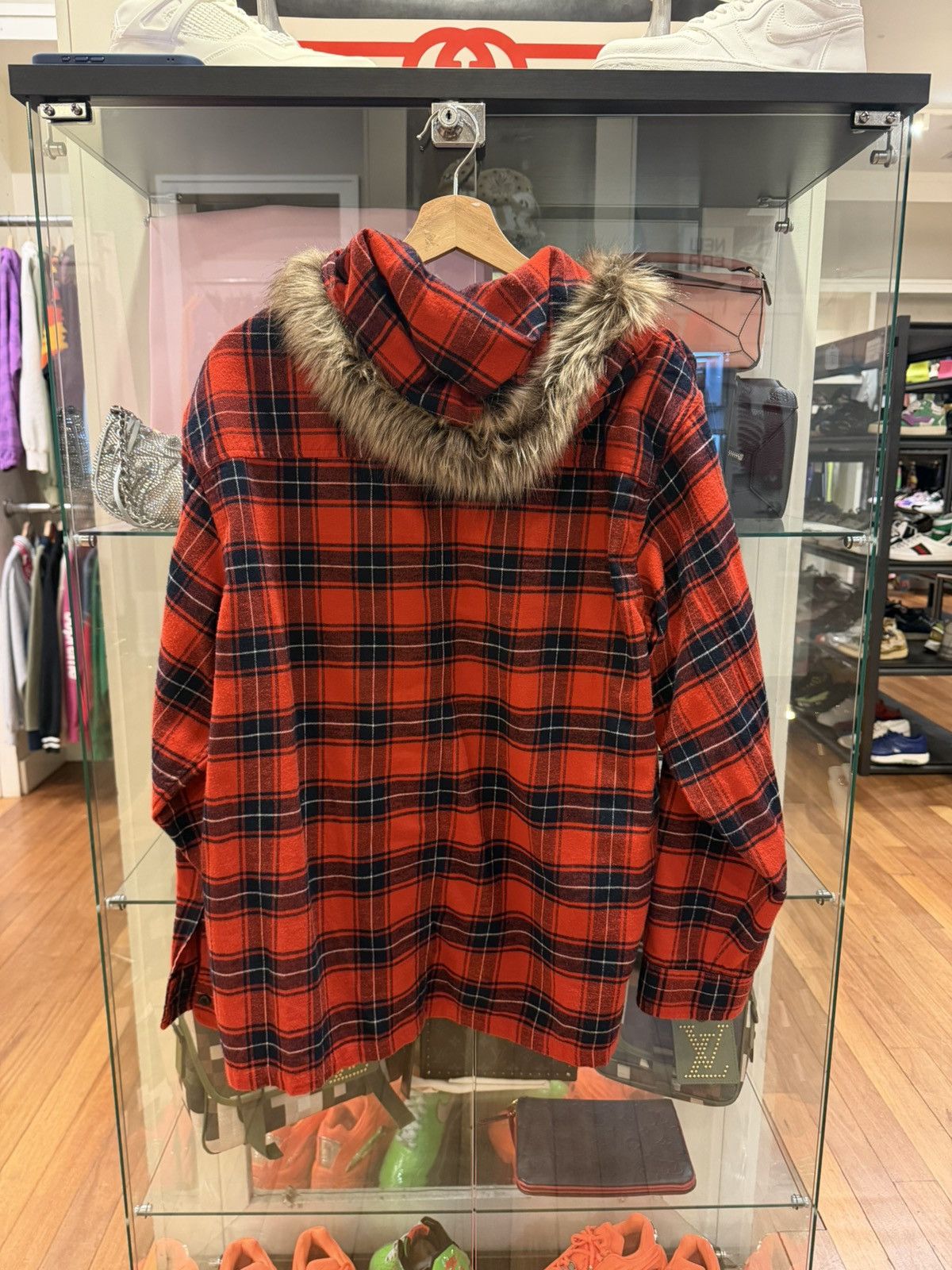 Supreme Supreme Fur Trim Flannel Hooded Button Down Size US M / EU 48-50 / 2 - 2 Thumbnail