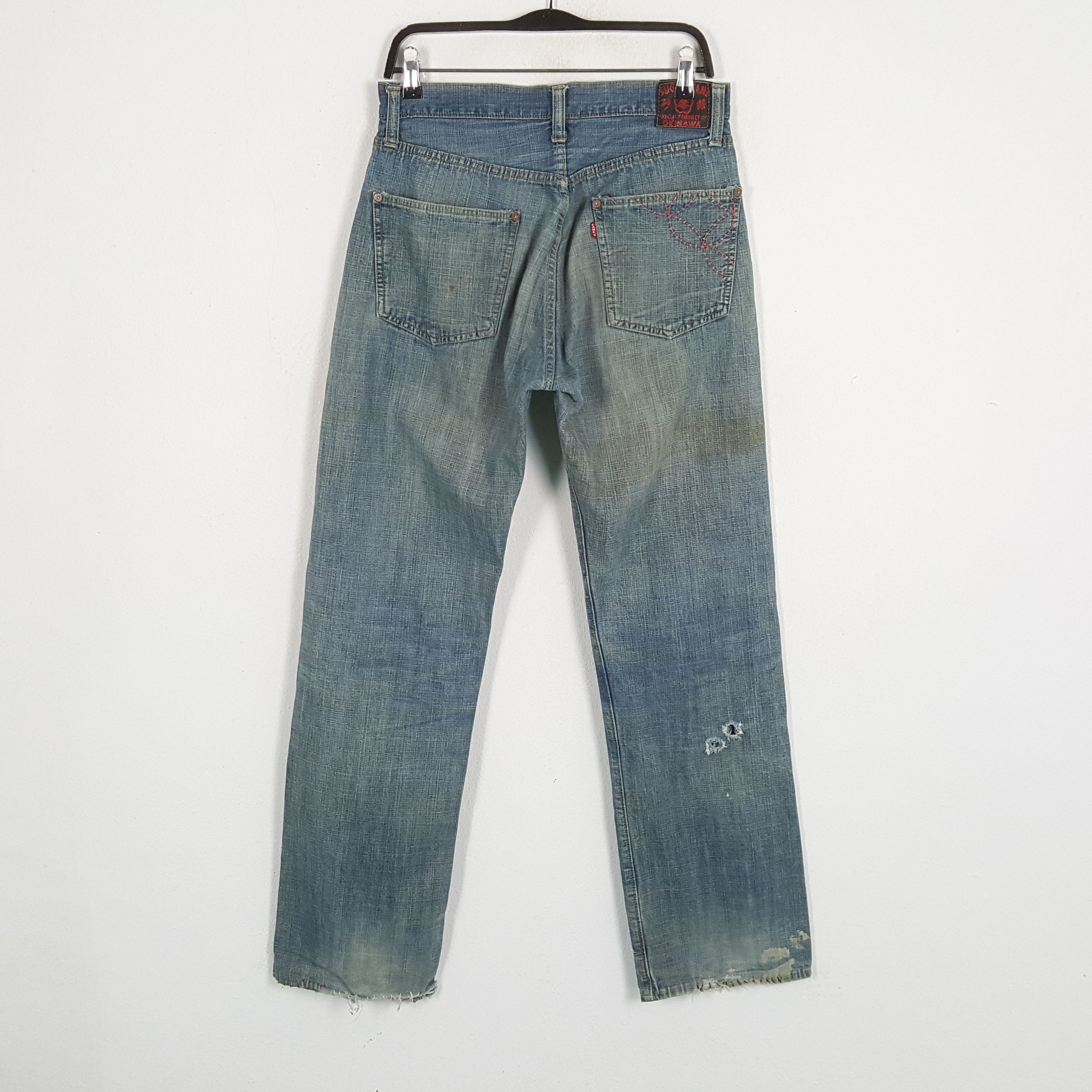 Japanese Brand × Sugar Cane × Vintage SUGAR CANE Japanese Brand Streetwear Distressed Jeans Size US 31 - 4 Thumbnail