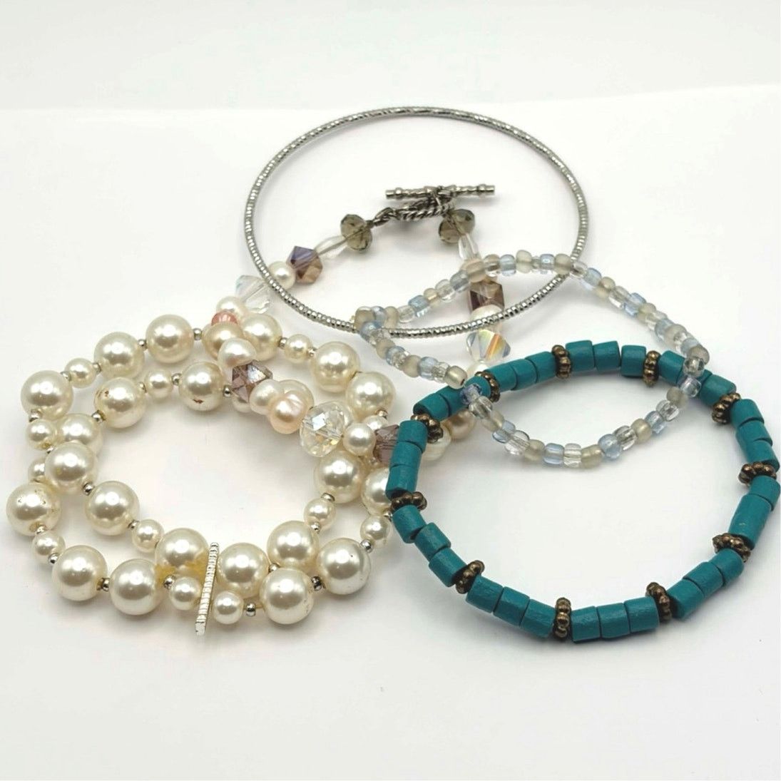 Other Blue & Cream Pearl Bracelet Bundle Size ONE SIZE - 2 Thumbnail