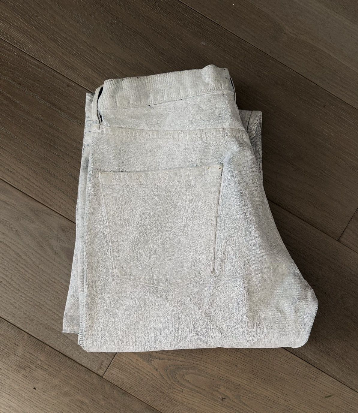 Maison Margiela Maison Margiela White Painted Jeans Size US 31 - 2 Thumbnail
