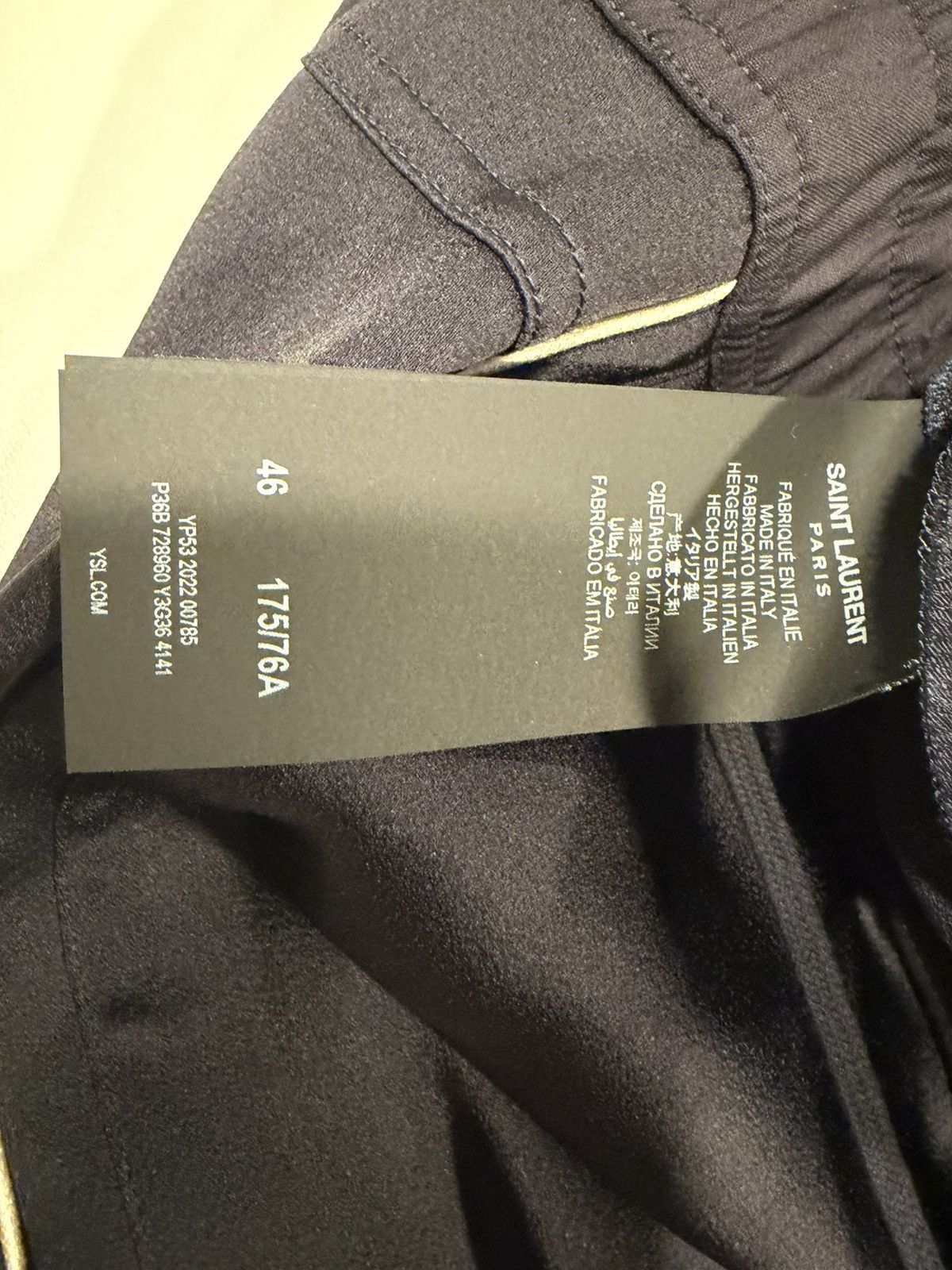 Saint Laurent Paris Saint laurent mens satin joggers. 46/M. $1360 Size US 34 / EU 50 - 4 Thumbnail
