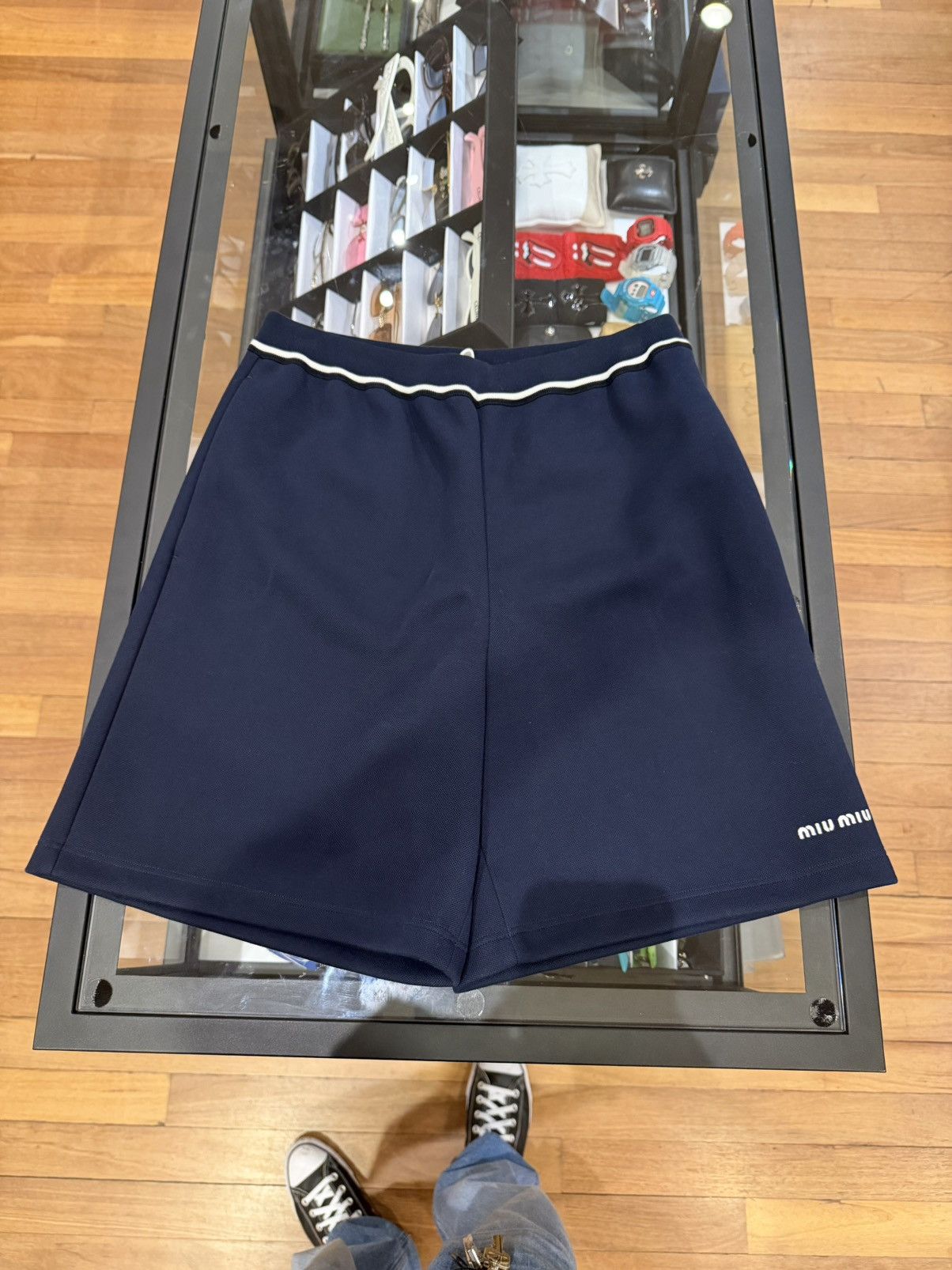 Miu Miu Miu Miu Logo Embroidered Technical Jersey Shorts Size US 32 / EU 48 - 3 Thumbnail