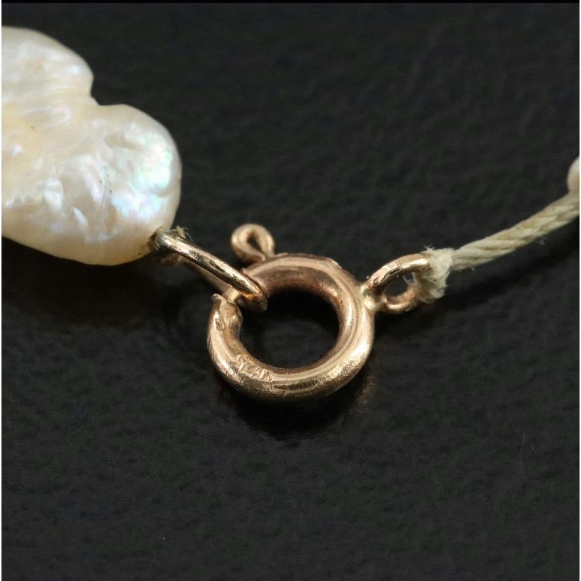 Jewelry 14K Pearl and Black Onyx Necklace Size ONE SIZE - 4 Thumbnail