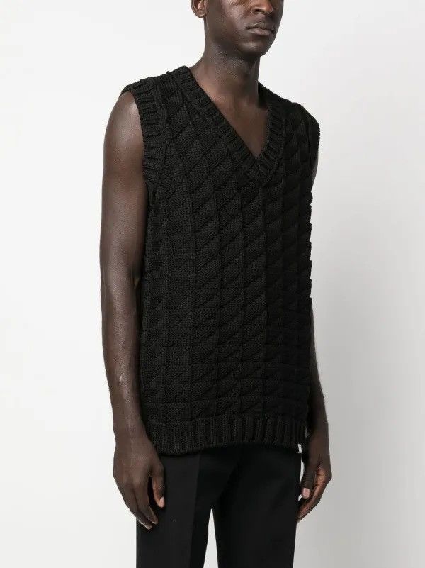 1017 ALYX 9SM 1017 ALYX 9SM Cable Knit Swaeter Vest Black Size US S / EU 44-46 / 1 - 3 Thumbnail