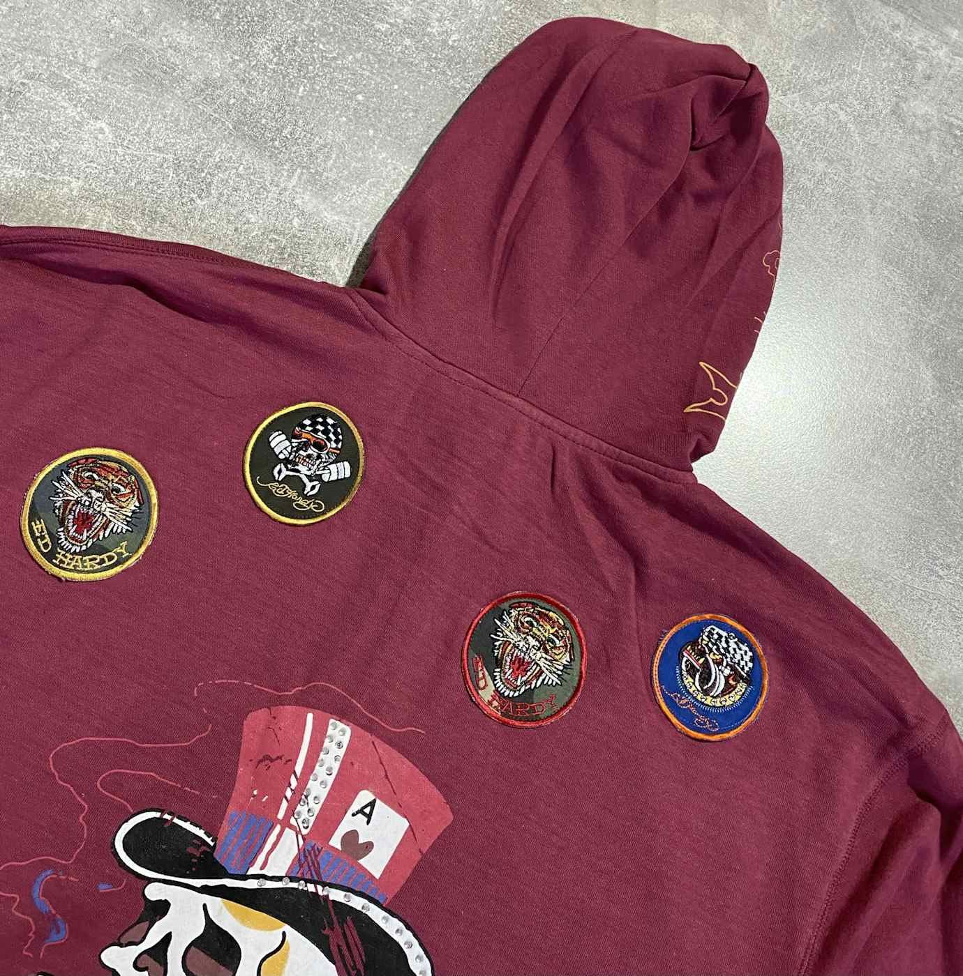 Ed Hardy Vintage Y2K Ed Hardy Big Skull Tattoos Hoodie Size US XXL / EU 58 / 5 - 7 Thumbnail