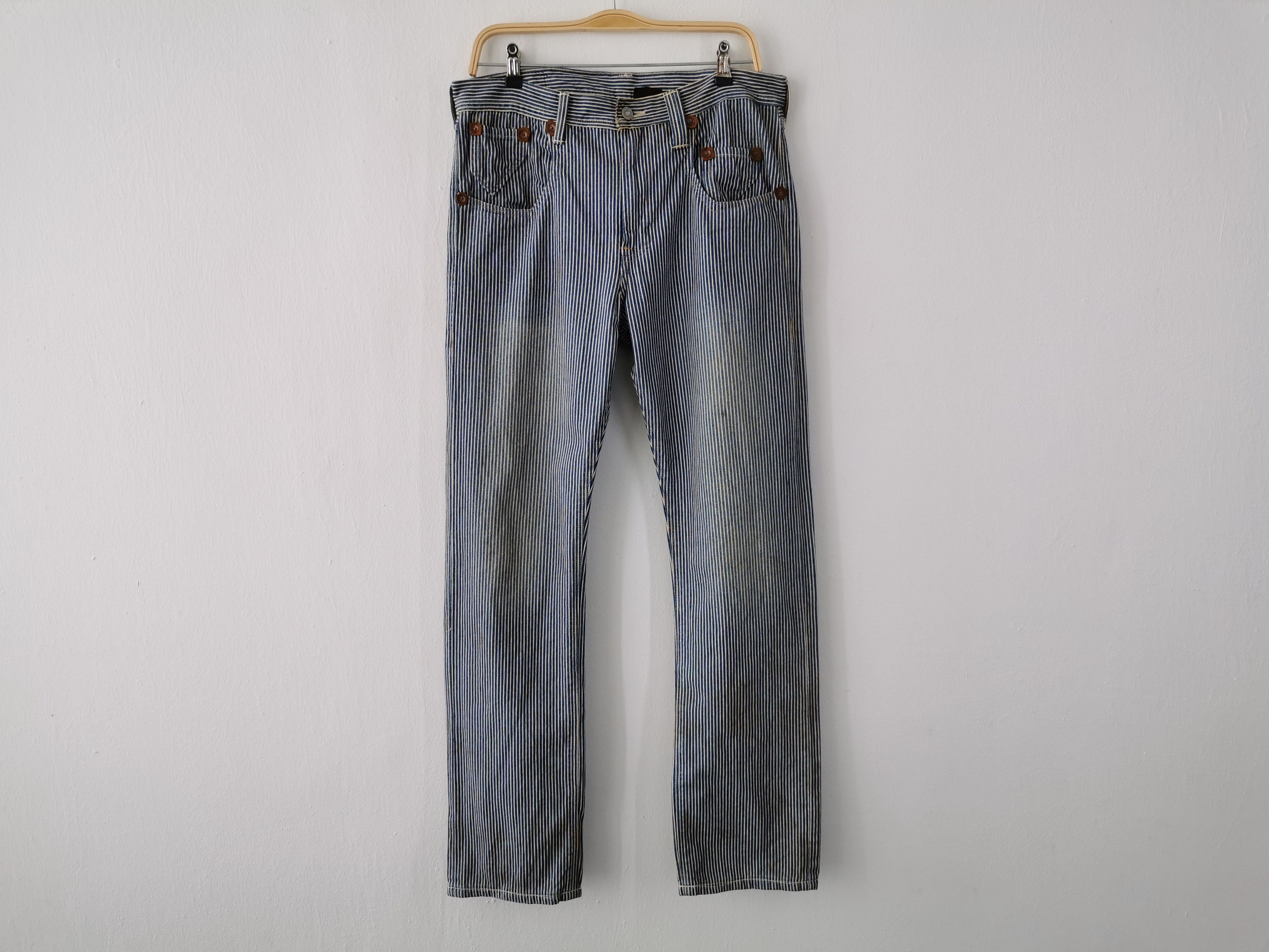 Levi's Distressed Levis 502 Hickory Denim Pants Size 34 Size US 34 / EU 50 - 1 Thumbnail