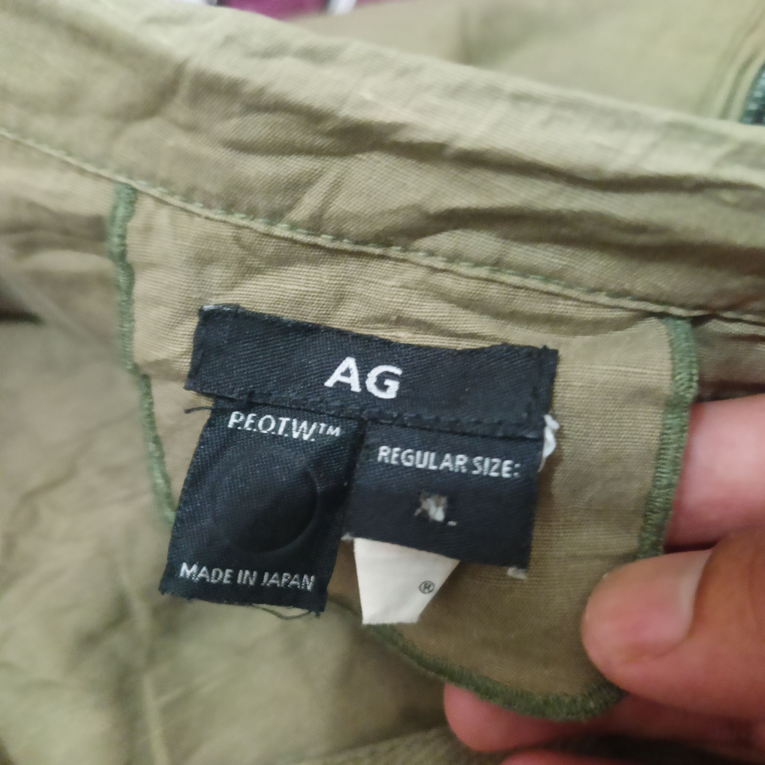 Japanese Brand rare💥 Japan private brand AG by designer's bomb cargo pants Size US 37 - 10 Thumbnail