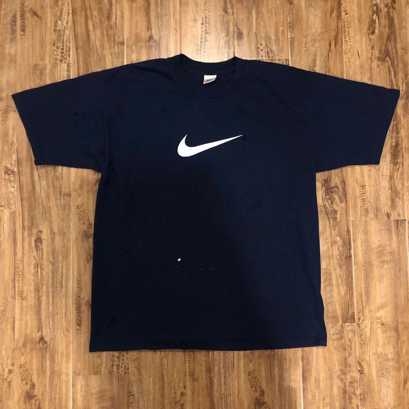 Nike × Vintage Vintage 90s Nike Center Swoosh Tee Size US L / EU 52-54 / 3 - 1 Thumbnail