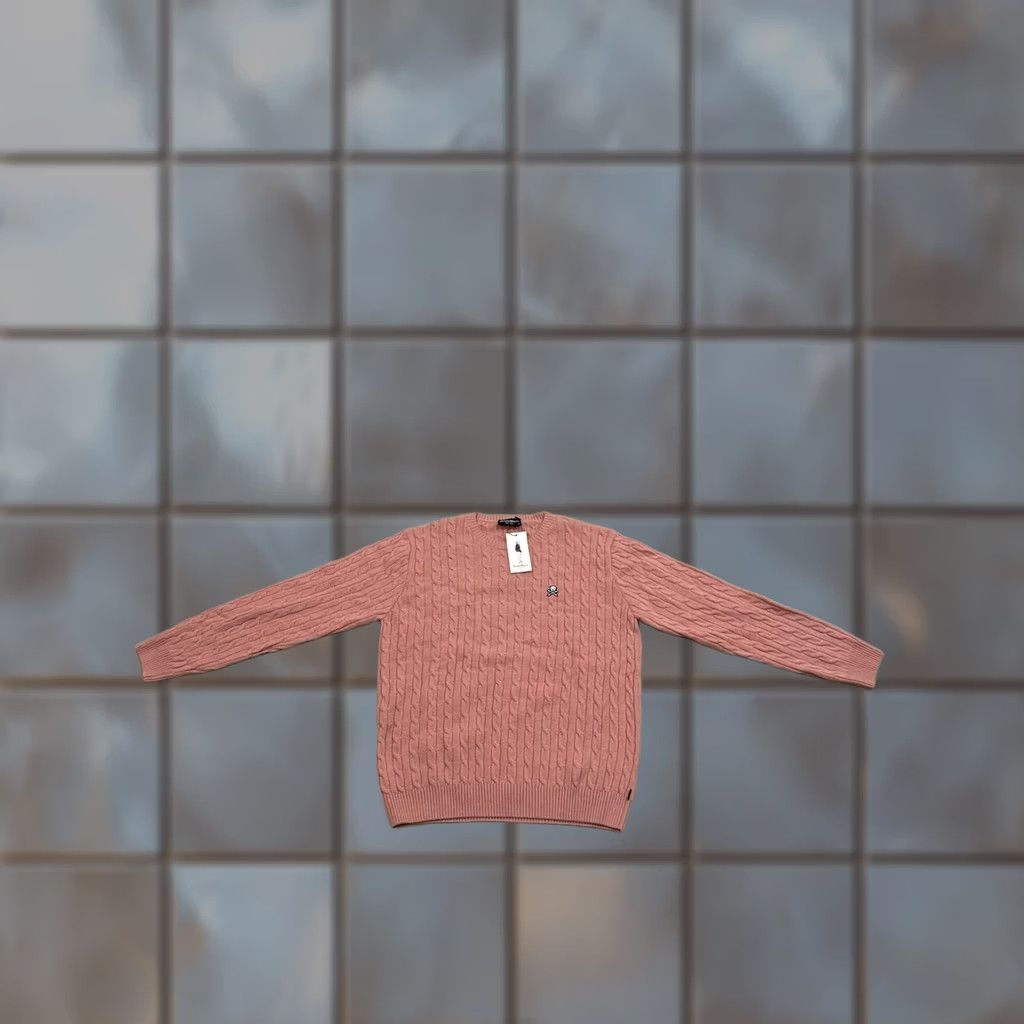 Rowing Blazers NWT Rowing Blazers 100% Wool Pink Cable Knit Skull Sweater XL Women Pullover Knit Style: Chunky-Knit, Long Sleeve, Casual, Regular Fit Size XL / US 12-14 / IT 48-50 - 1 Thumbnail
