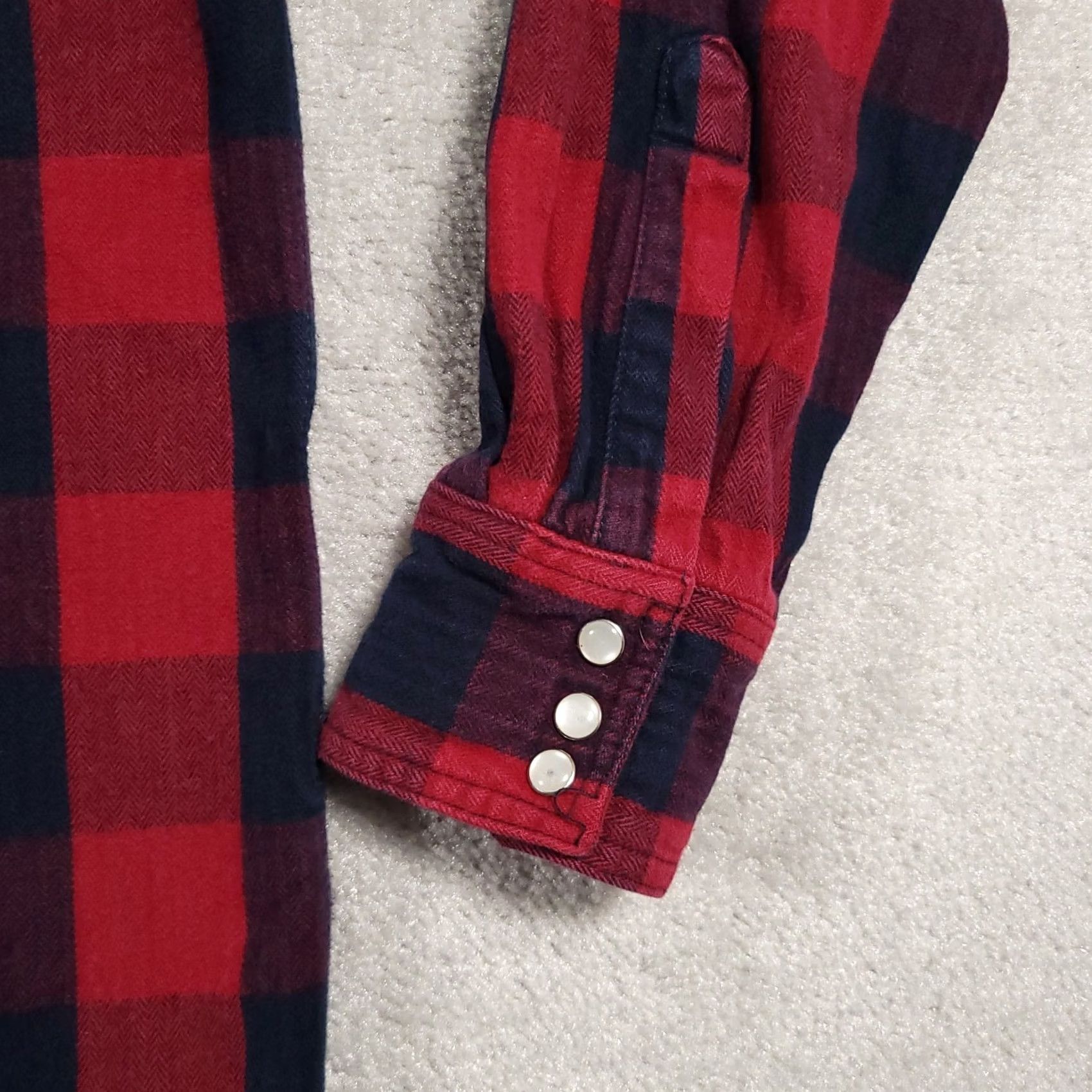 Vintage VINTAGE Five Brother Shirt Mens Large Tall LT Red Plaid Flannel Heavy Work Outdoors Shirt Size US L / EU 52-54 / 3 - 5 Thumbnail