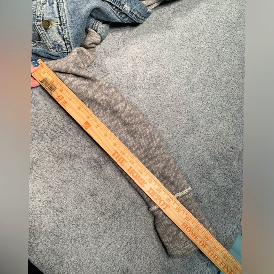 Free People Free People Denim Jacket/ Gray Hoodie Jean jacket XS Size XS / US 0-2 / IT 36-38 - 6 Thumbnail