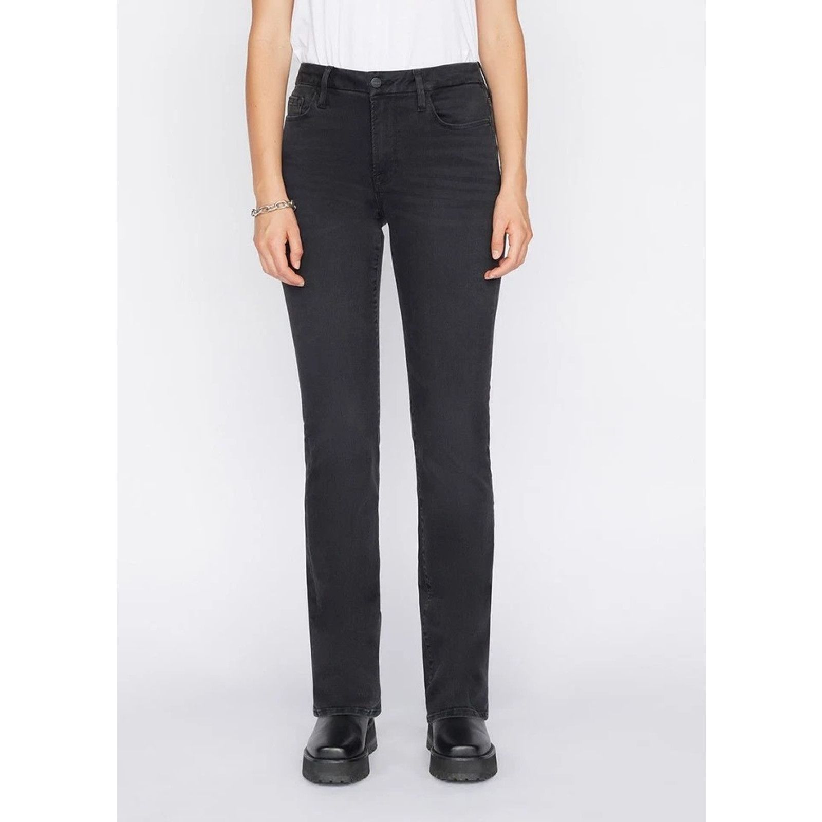 Frame FRAME Le Mini Boot Cut Washed Black Jeans NWT ,25, Size 25" / US 0 / IT 36 - 2 Thumbnail