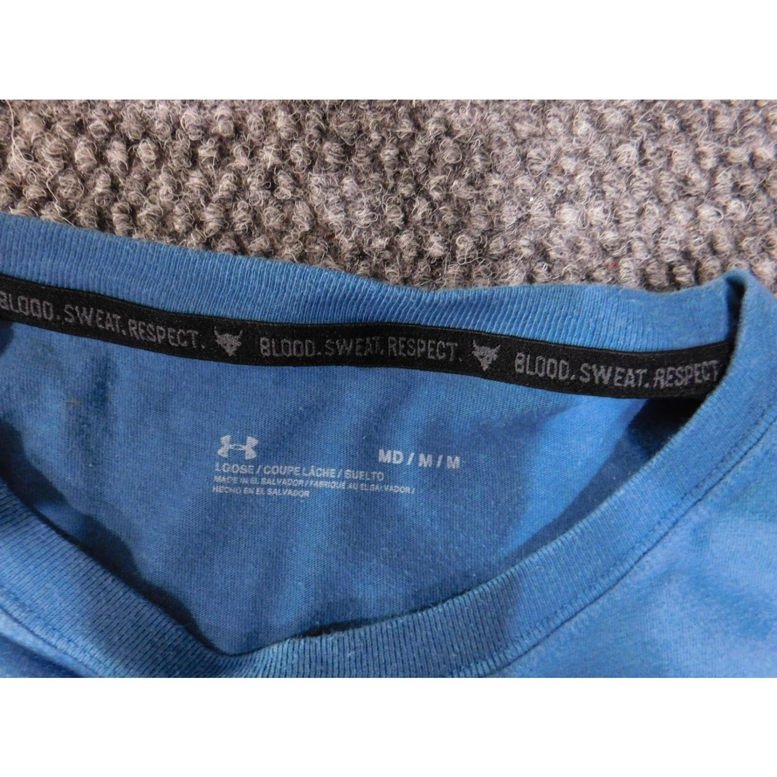 Under Armour Under Armour Shirt Mens Medium Blue Project Rock Disrupt Blood Sweat Respect Tee Size US M / EU 48-50 / 2 - 7 Thumbnail