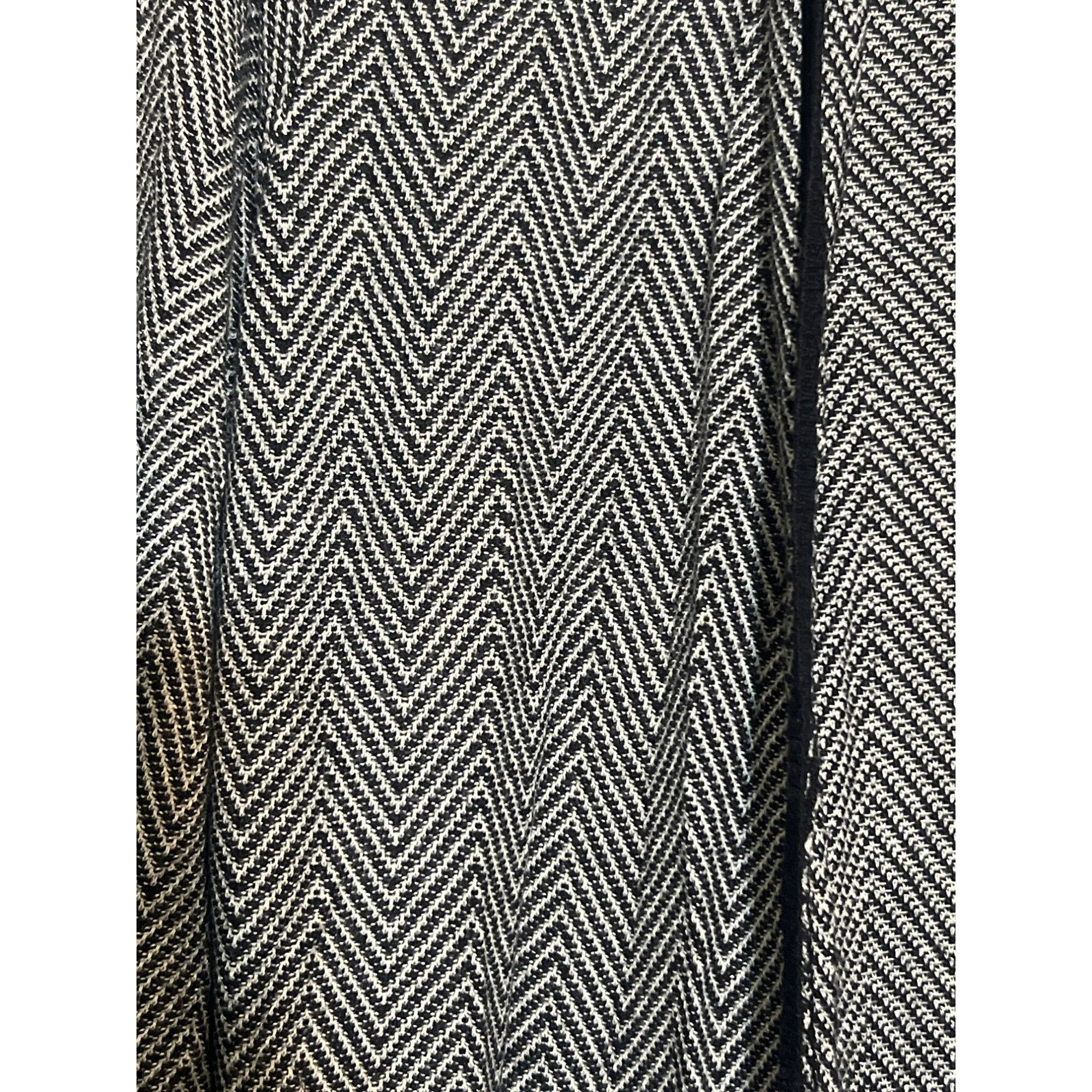 Other Kim Rogers Black White Herringbone Open Front Cardigan Light Size XL / US 12-14 / IT 48-50 - 3 Thumbnail
