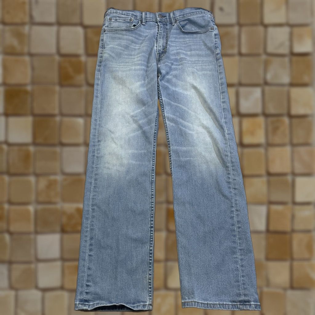 Levi's Levi's 505 Jeans Mens Blue Light Wash Regular Fit Straight Leg 34x32 Size US 34 / EU 50 - 1 Thumbnail