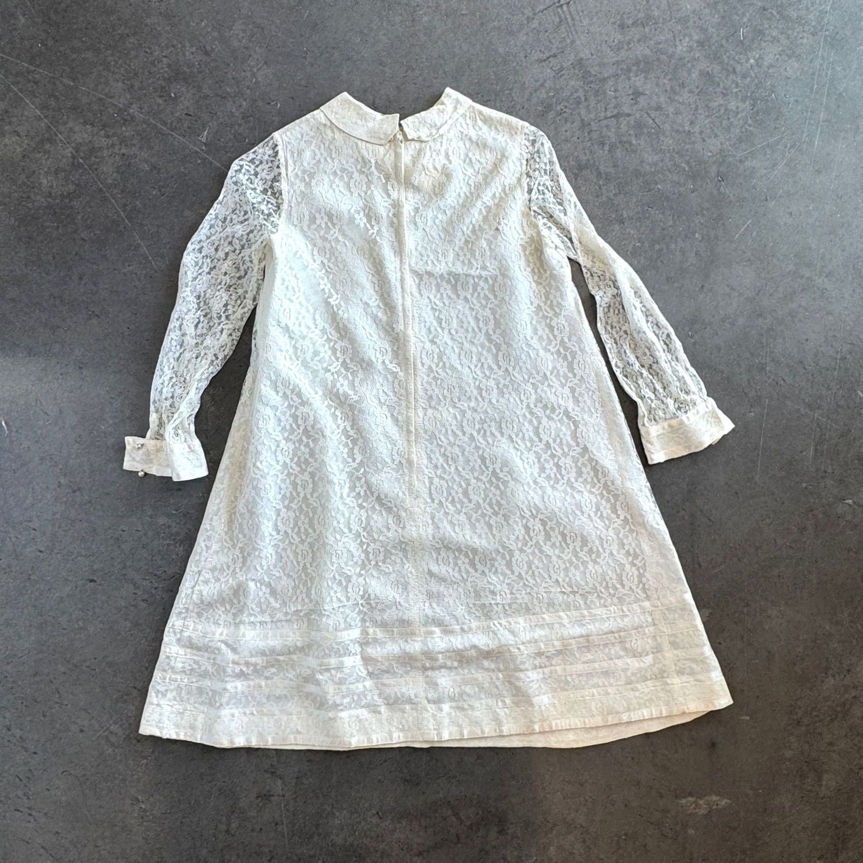 Vintage VINTAGE Y2K 70's Vicky Vaughn Long Sleeve White Full Lace Dress Junior 11 Dress Size L / US 10 / IT 46 - 2 Thumbnail