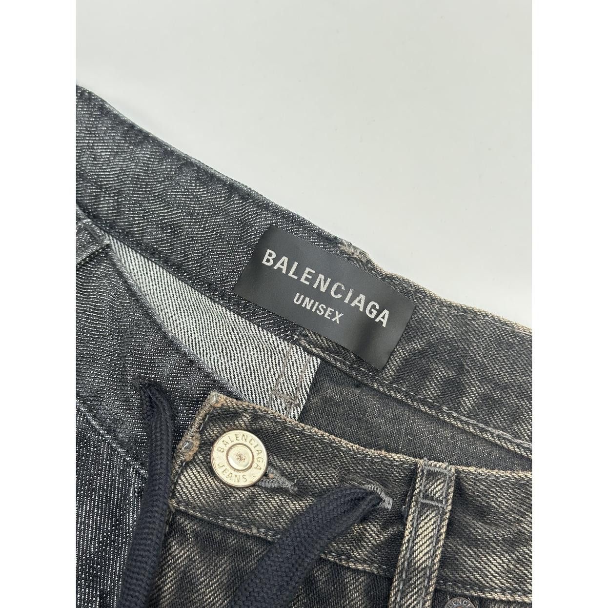 Balenciaga Balenciaga Summer24 50/50 Denim Baggy Flare Pant Size US 30 / EU 46 - 7 Thumbnail