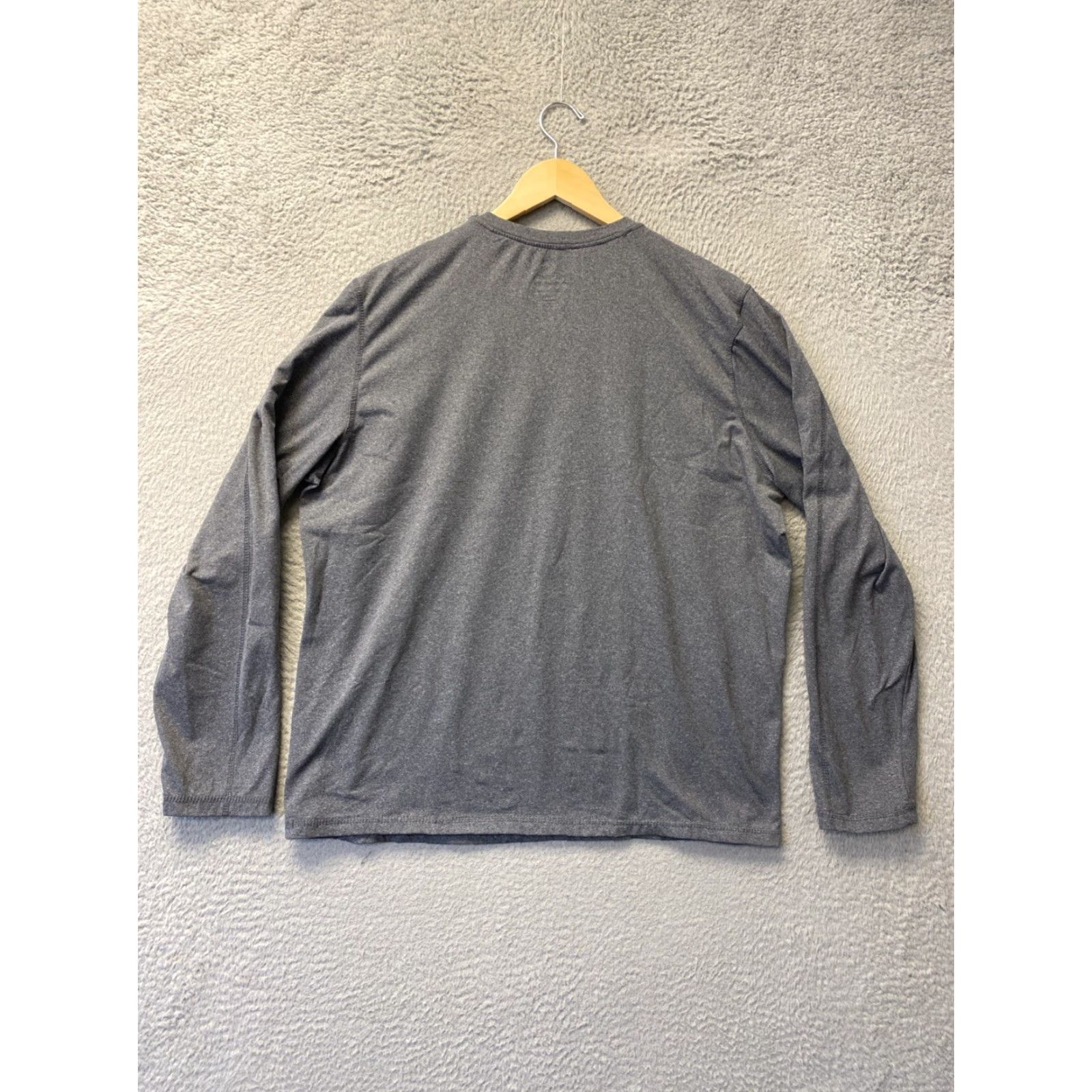 Vintage Rugged Elements Men's Soft Stretch Crew Long Sleeve Shirt-Gray L Size US L / EU 52-54 / 3 - 6 Thumbnail
