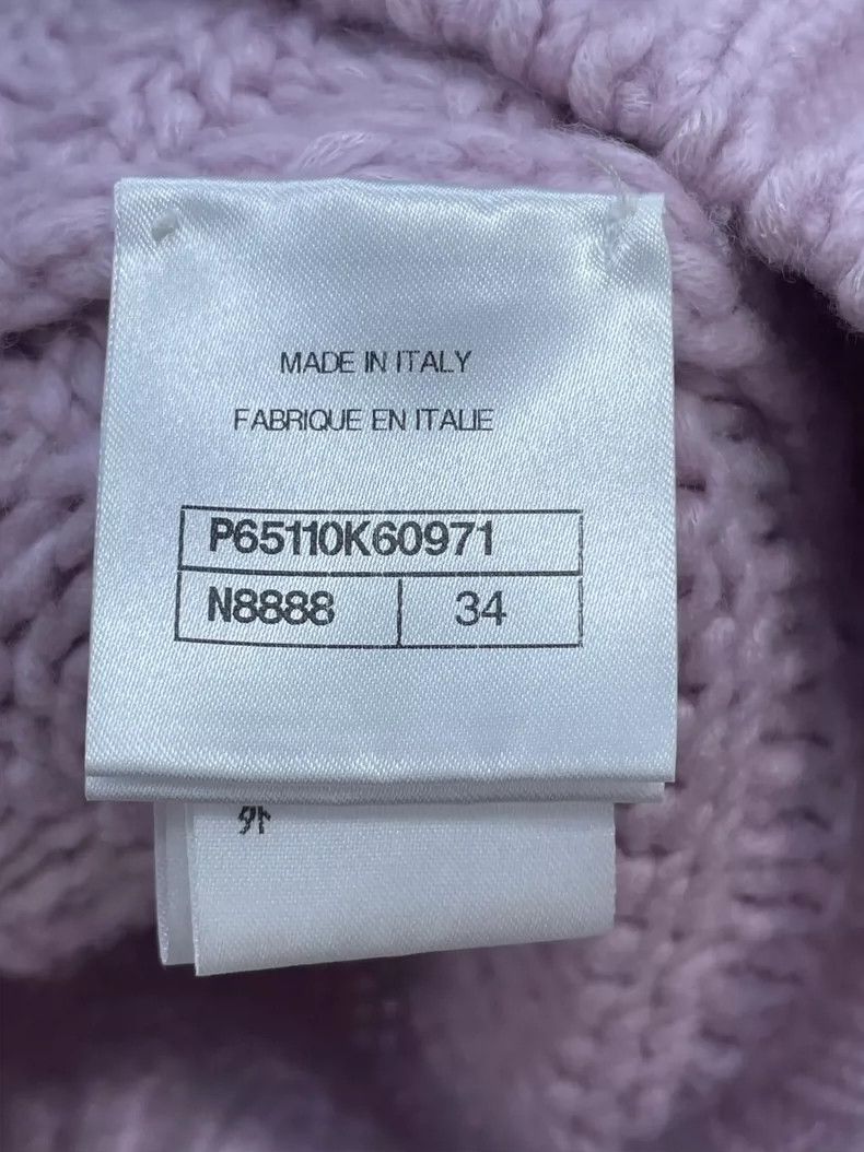 Chanel Chanel Pink and purple cashmere knitted jacquard sweater Size XXS / US 00 / IT 34 - 6 Thumbnail