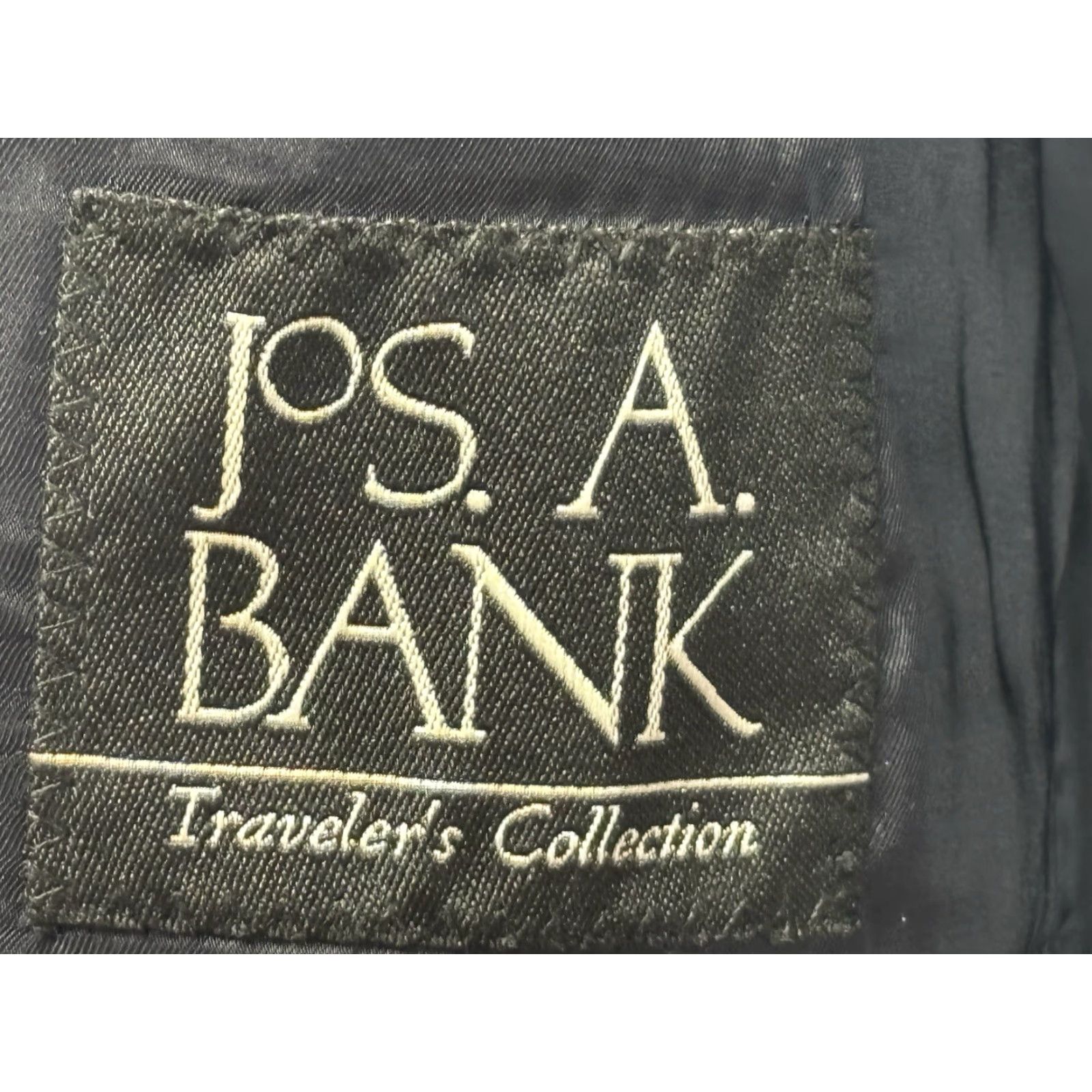 Jos. A. Bank Jos A Bank Blazer Mens 43R Navy Check Wool Travelers Collection Sport Coat Size 46R - 5 Thumbnail