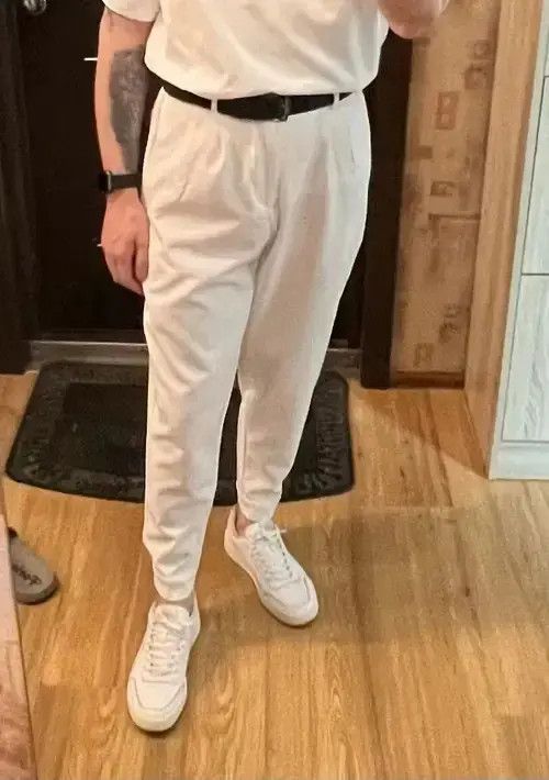 Homemade Pleated Tapered Male Blazer Pants Trousers Size US 29 - 4 Thumbnail